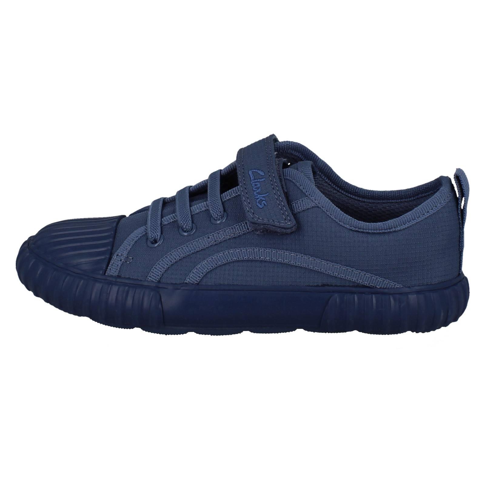 Kids Clarks Stretch Sport Style Washable Canvas Shoes "Foxing Stitch - Picture 3 of 37
