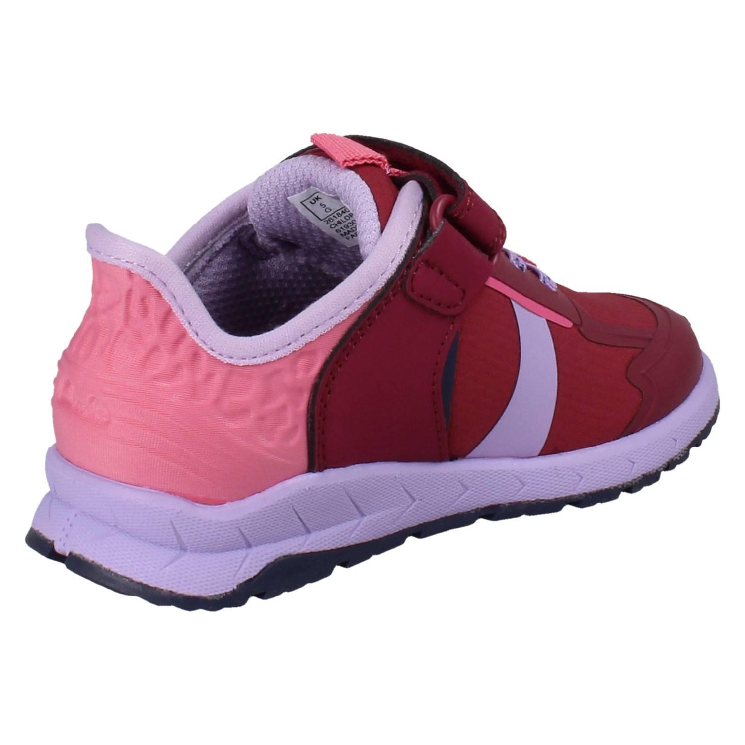 Kinder Clarks Playprints Textil Colour-Pop Cheetah Sporty Turnschuhe Selva Spur - Picture 15 of 37