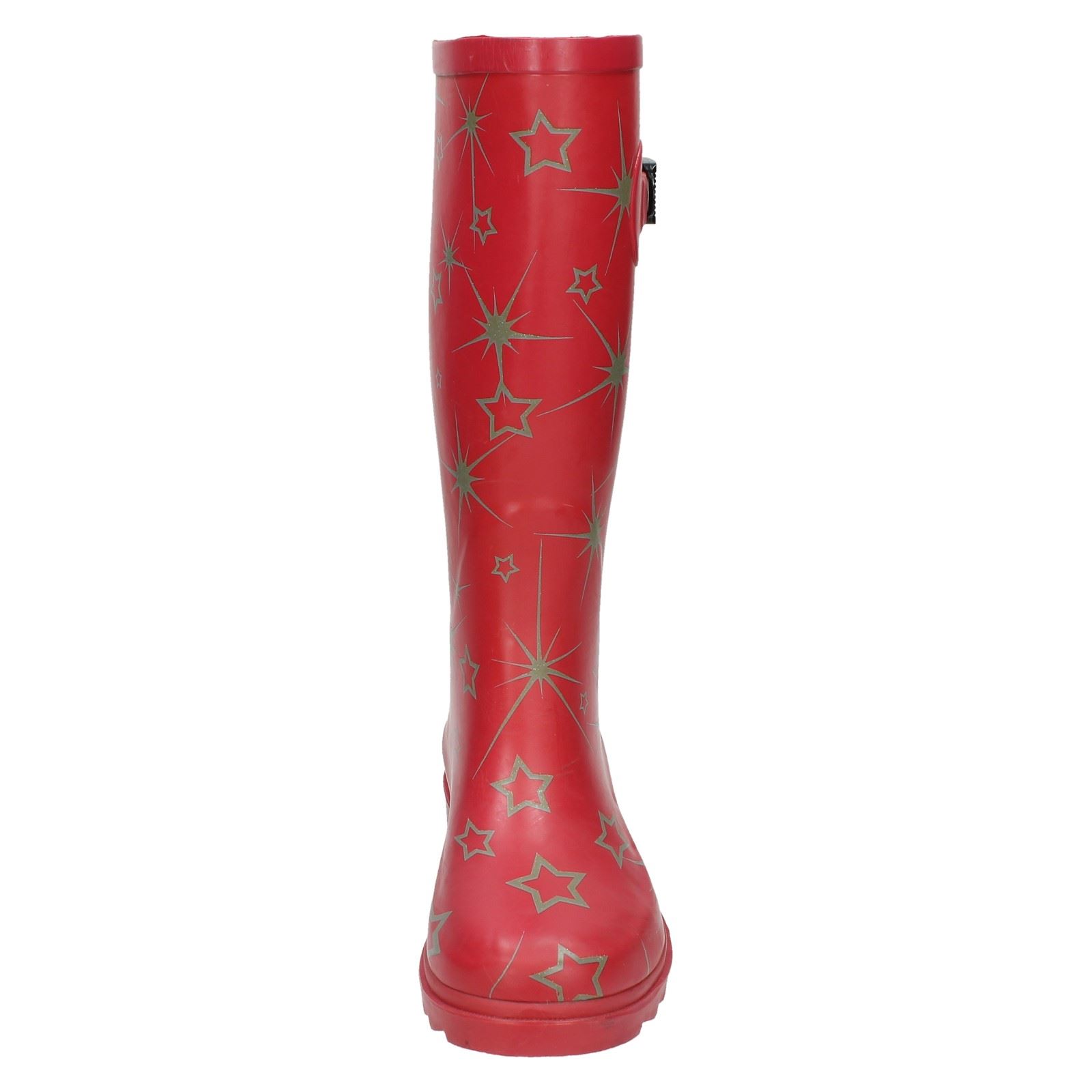 Botas Wellington informales con estampado de estrellas Spot On para dama X1R150 - Imagen 9 de 10