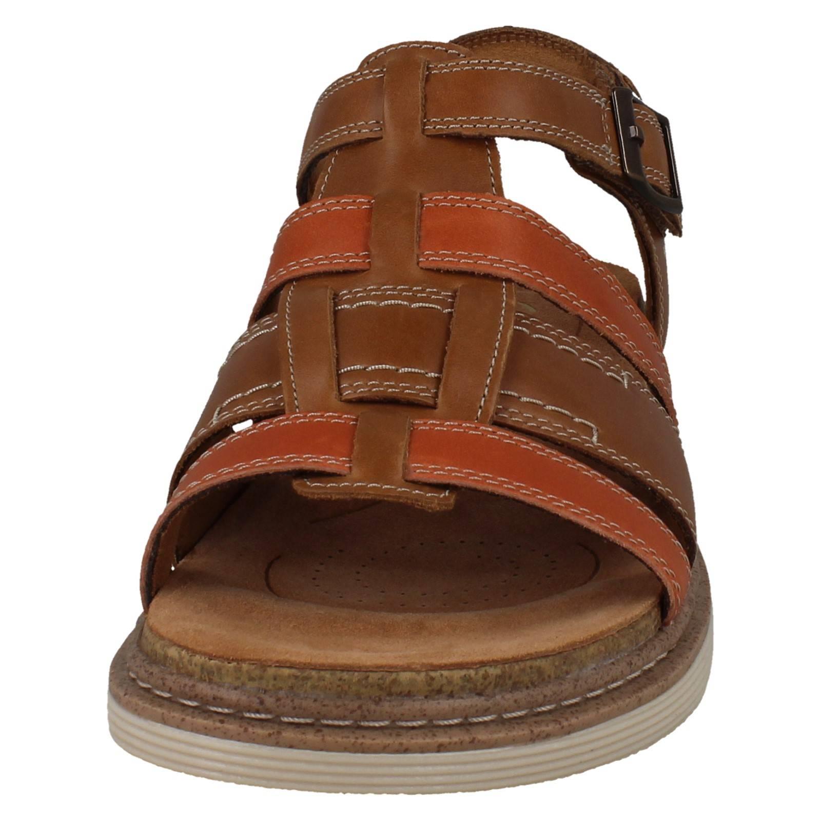 Sandalias Gladiadoras De Cuero Strappy Clarks Para Damas Arwell Sun - Imagen 18 de 19