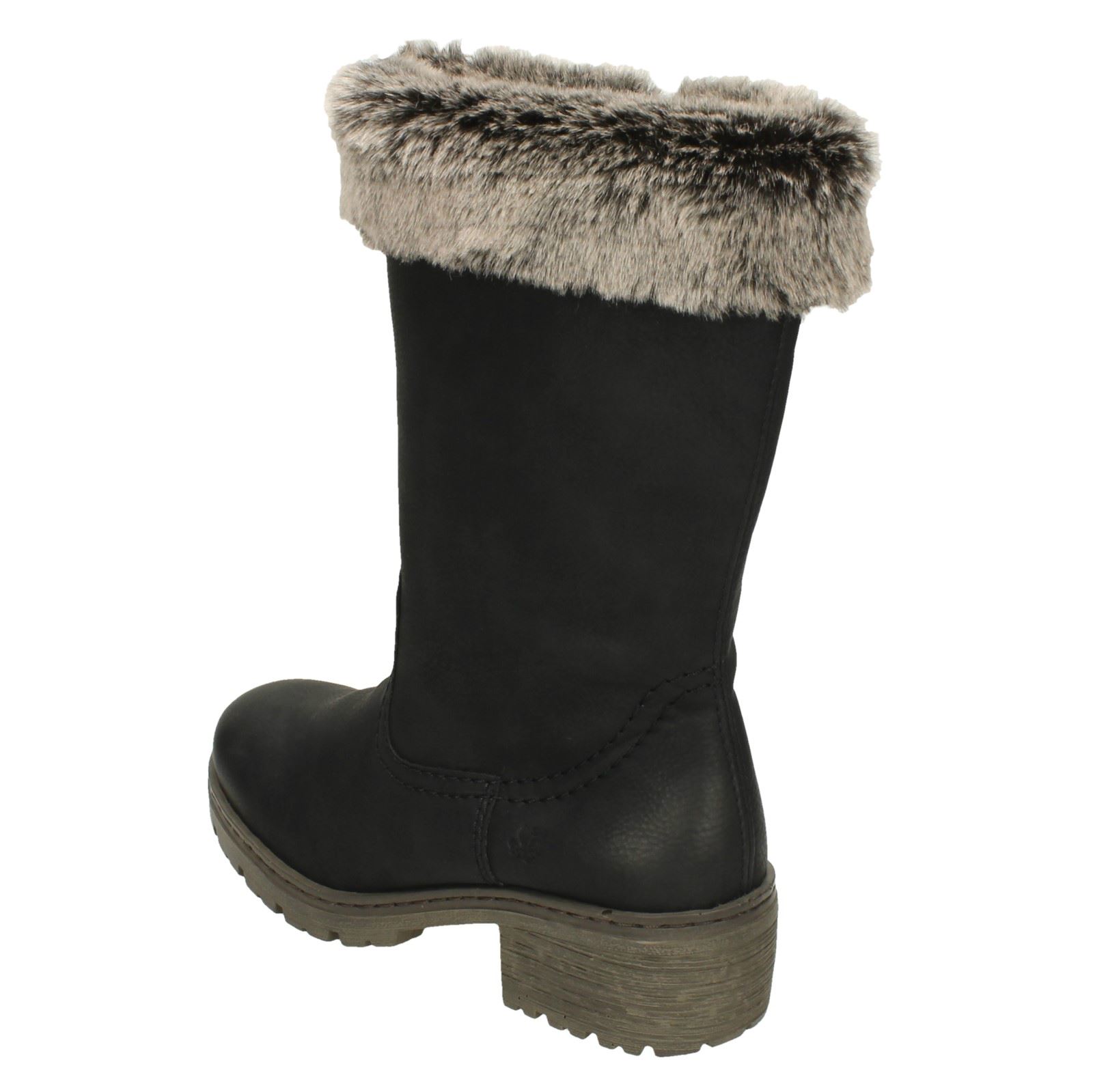 donna Y4590 nero Reeker nera Stivale da Combinazione Warm qg76Ywt