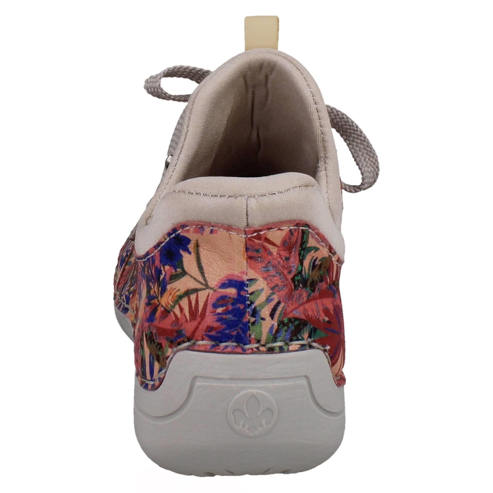 Ladies Rieker Ready2Go Slip On Synthetic Jungle Print Trainers 52567 - Picture 5 of 10