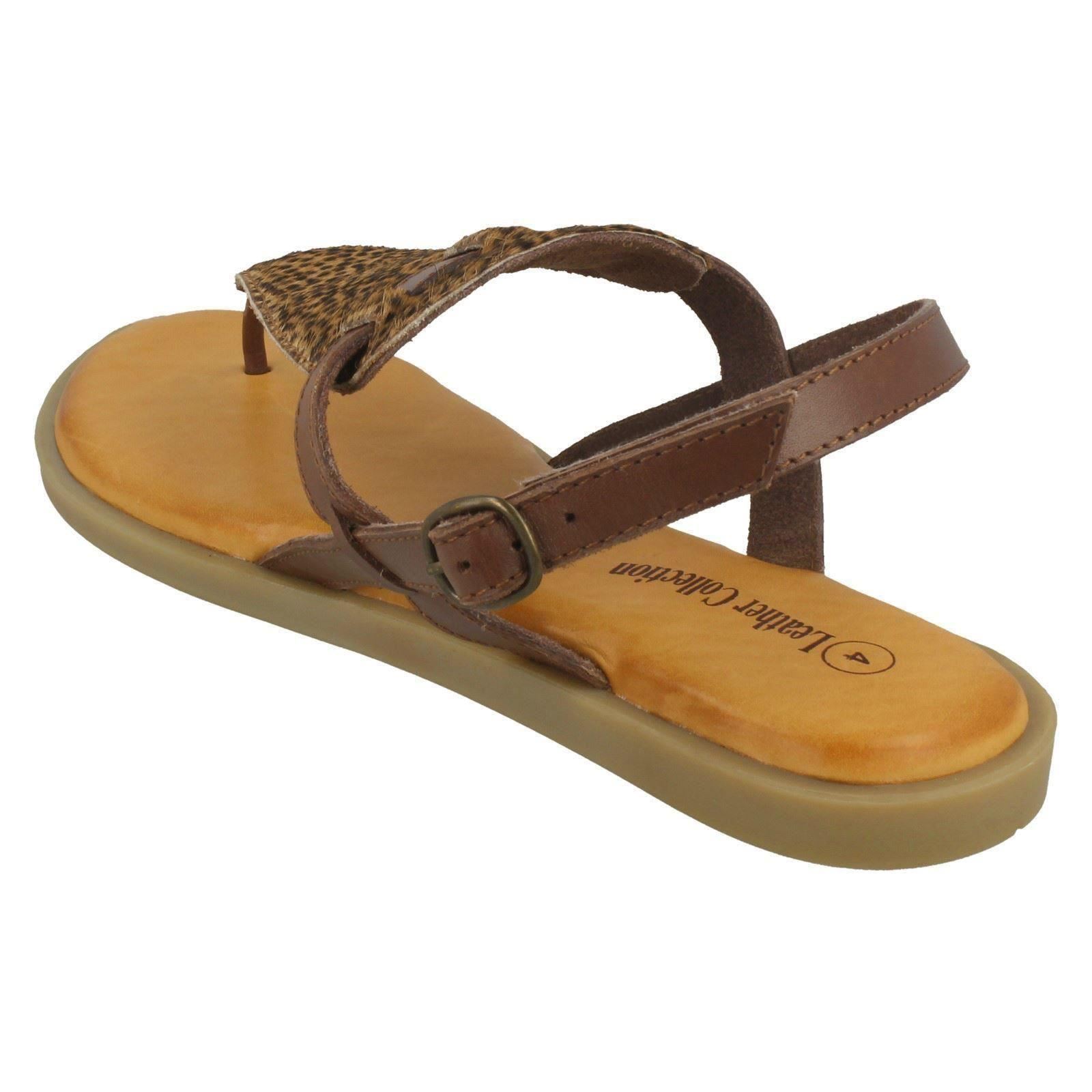 Ladies Leather Collection Animal Print "Sandals" - Picture 13 of 28