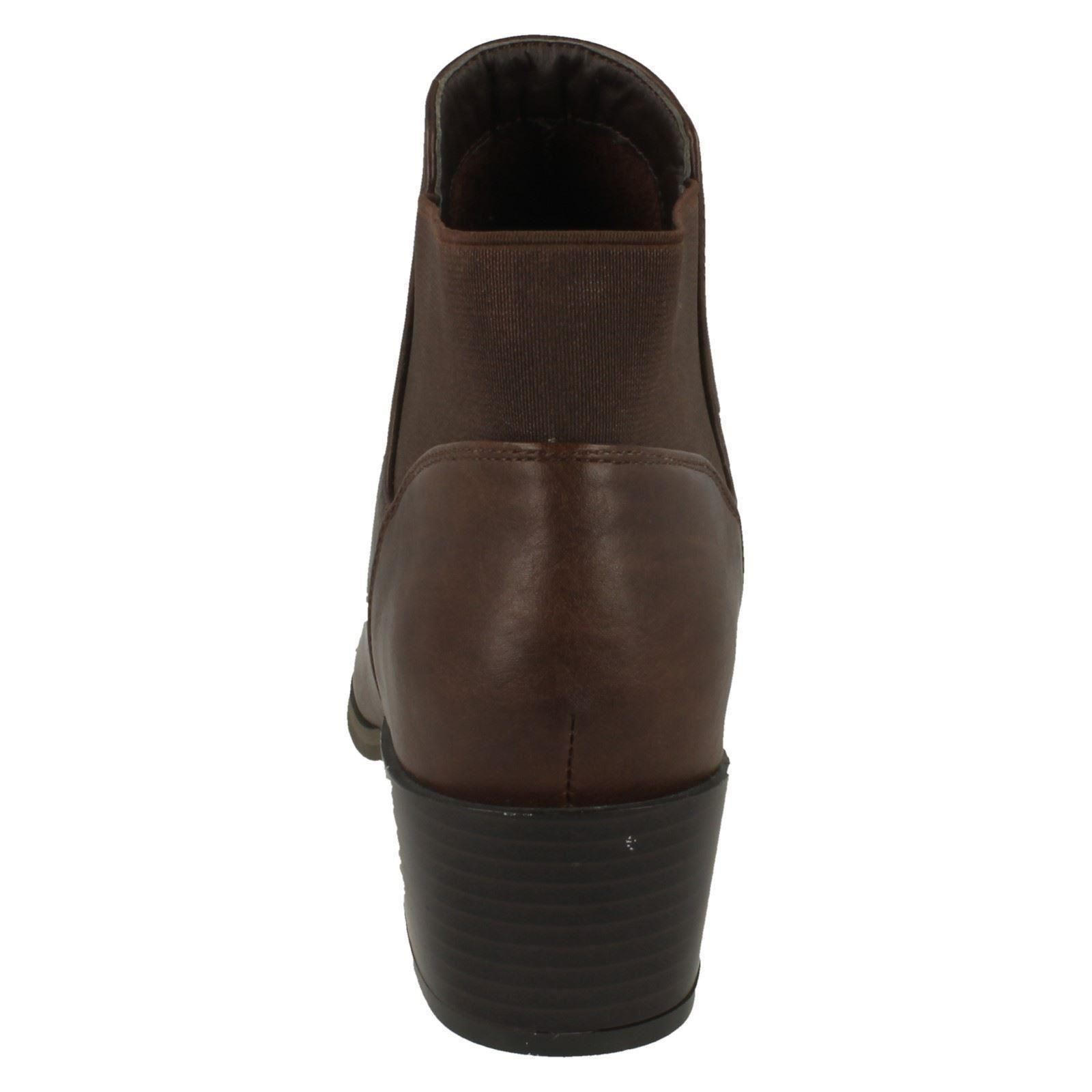 Ladies Spot On F5R0230 Heeled Ankle Boot - Picture 16 of 28