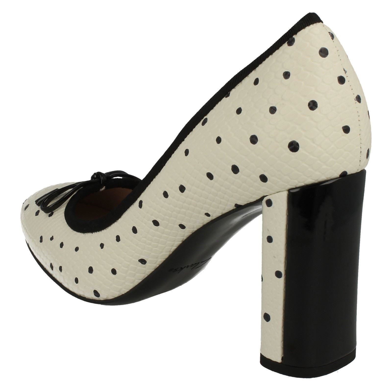 tacón negro Faye mujer blanco blanco para Idamarie Clarks Calzado de alto BH5TqxpB8w