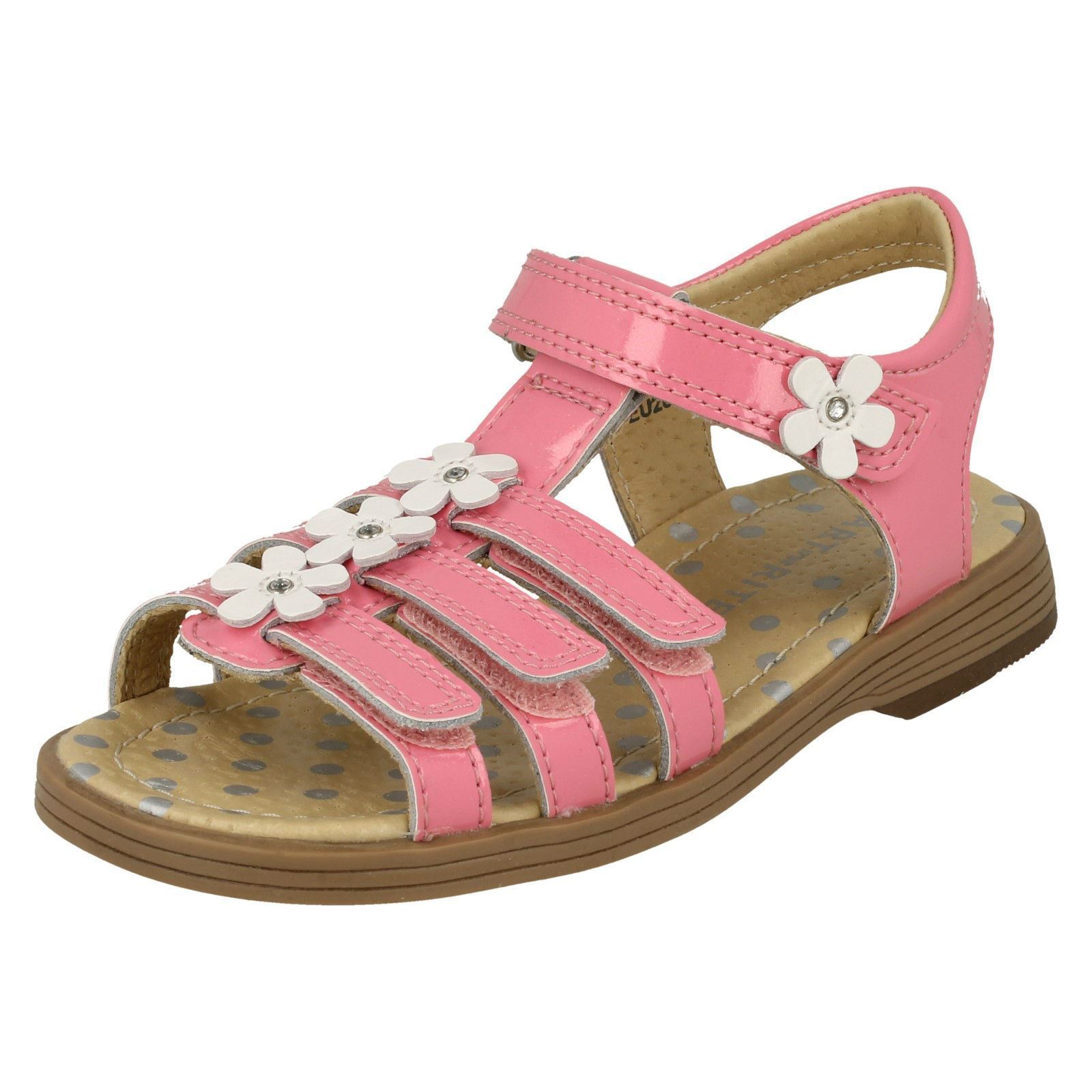 Girls Startrite Stylish Flower Detailed Sandals Picnic - Picture 2 of 19