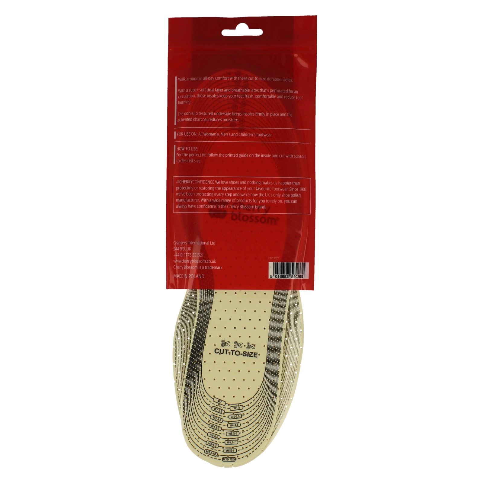 Cherry Blossom Cut to Size Foam Comfort Insoles - Picture 3 of 3