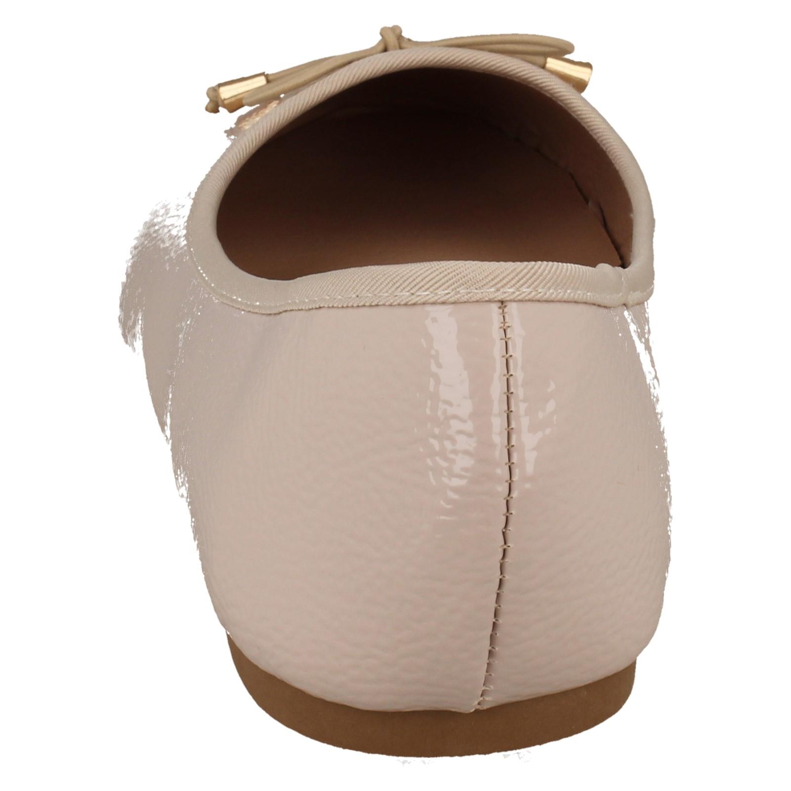 Ladies Spot On Bow Trim Ballerina Shoes - Picture 32 of 37
