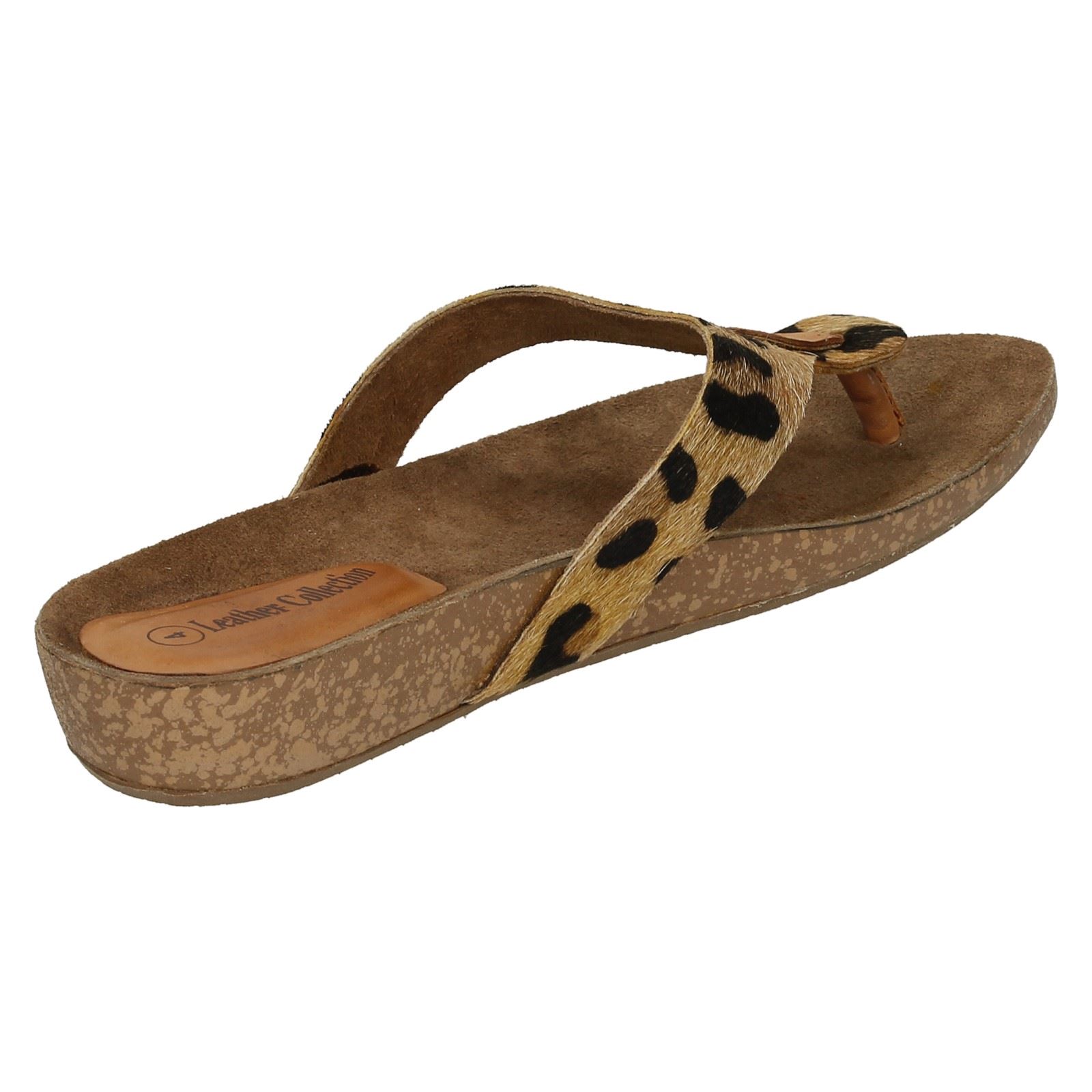 Ladies Leather Collection Casual Toe - Post Sandals - Picture 24 of 37