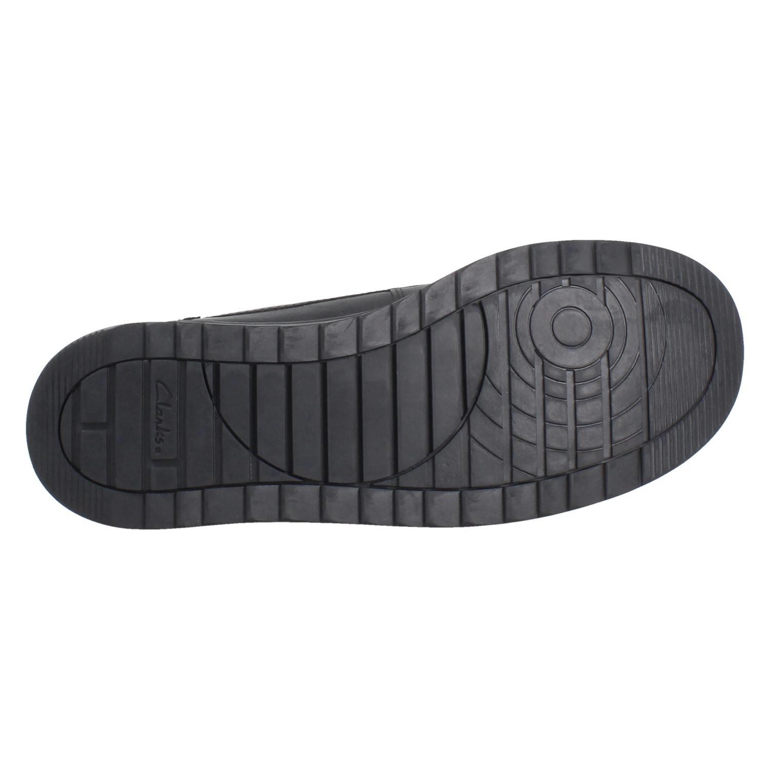 Boys Clarks Cushioned Lace Up Non Marking Leather School Shoes Keelan Flare Y - Picture 10 of 10