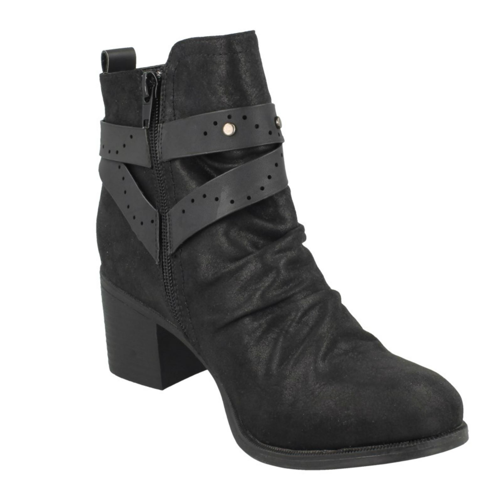 Botas al tobillo sintéticas con cremallera Down To Earth para dama - Imagen 8 de 19
