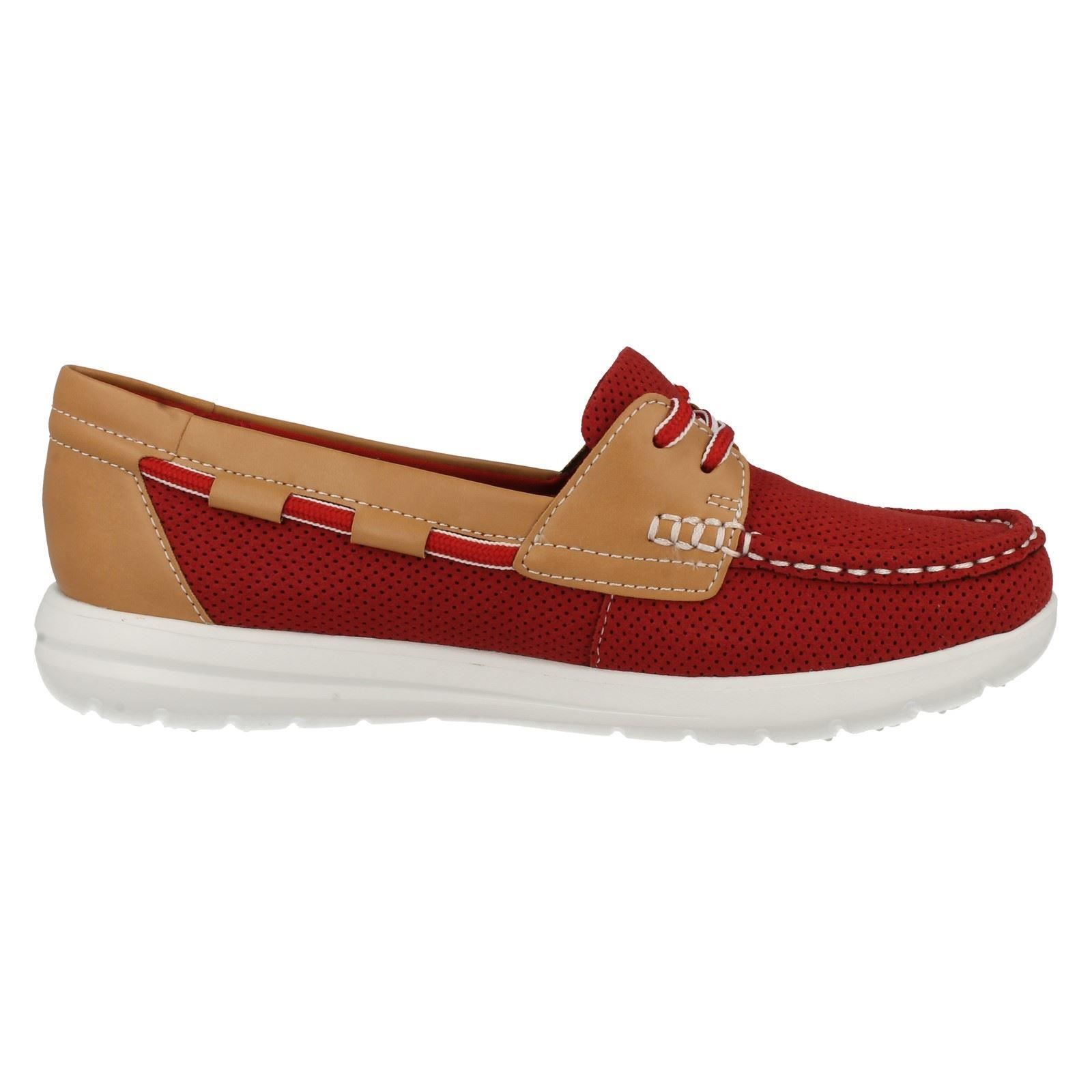 Ladies Cloud Steppers By Clarks Lace Up Deck Shoes Jocolin