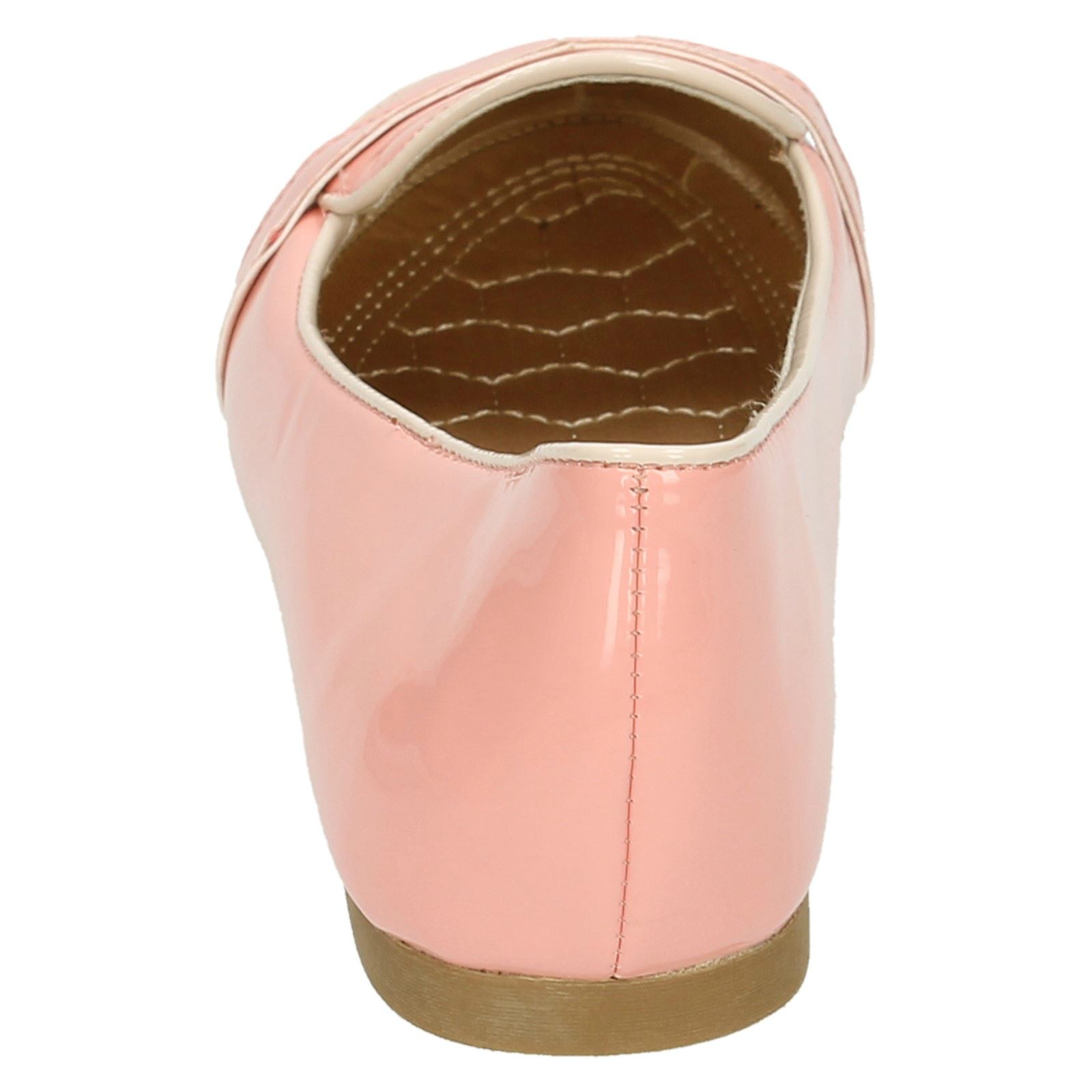 Ladies Spot On Patent Flat /'Casual Shoes/'