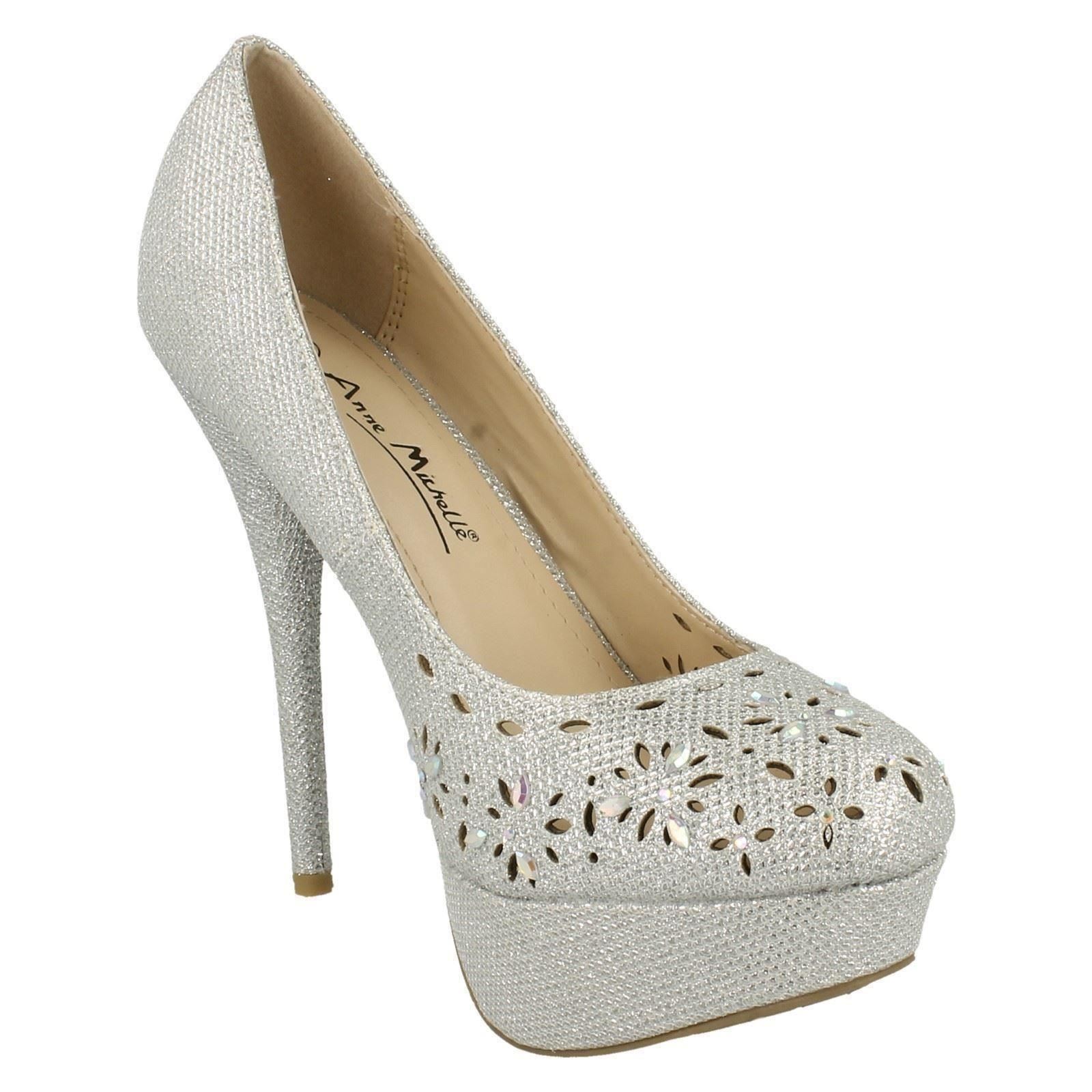 Tacones de aguja brillantes Anne Michelle para dama - Imagen 12 de 19
