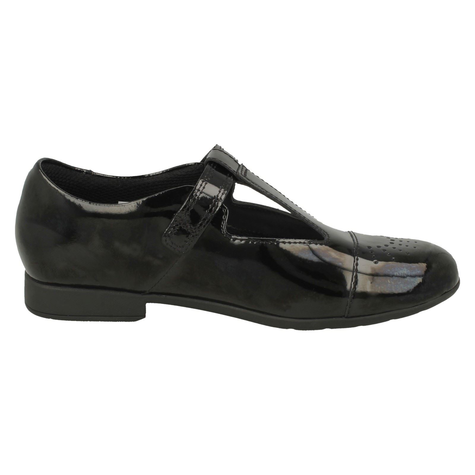 Girls Clarks Smart Laser Detailed T-Bar Shoes Scala Spirit K - Picture 7 of 10