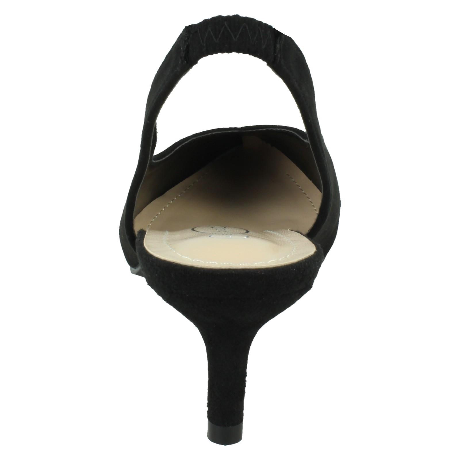 Ladies Spot On Stiletto Slingback Heels With Pointed Toe F9R0111 - Picture 5 of 28