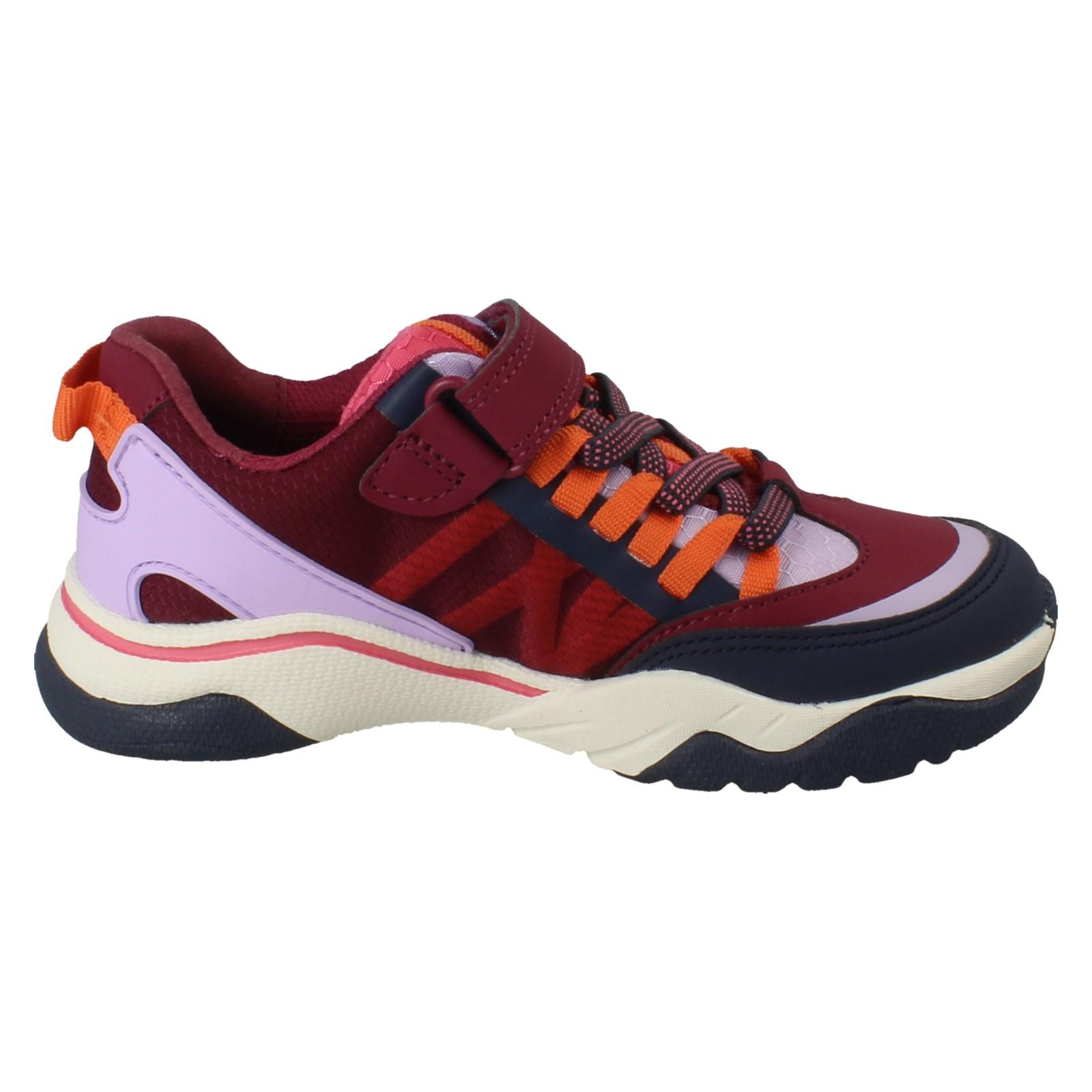 Kids Clarks Vegan Colour-Pop Machine Washable Sports Trainers *Feather Track* - Picture 7 of 37