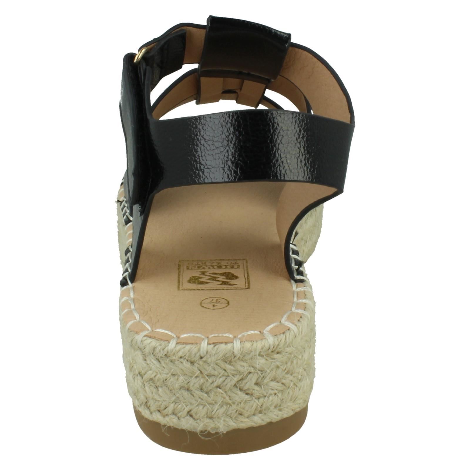 Ladies Down to Earth Gladiator Platform Espadrille with Ankle Strap *F1R2084* - Picture 5 of 28