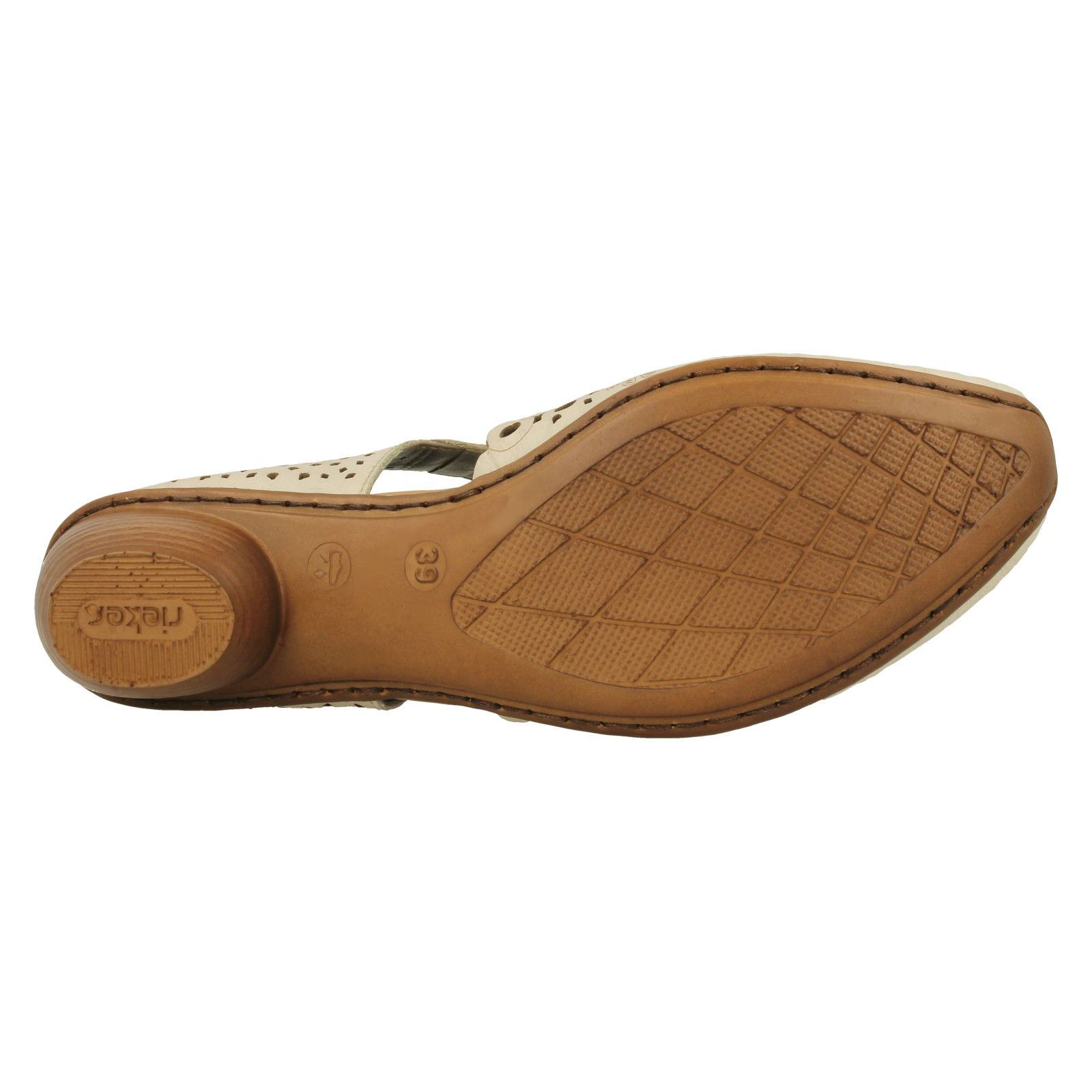 Ladies Rieker Stylish Punched Detailed Summer Shoes 43753 - Picture 10 of 64