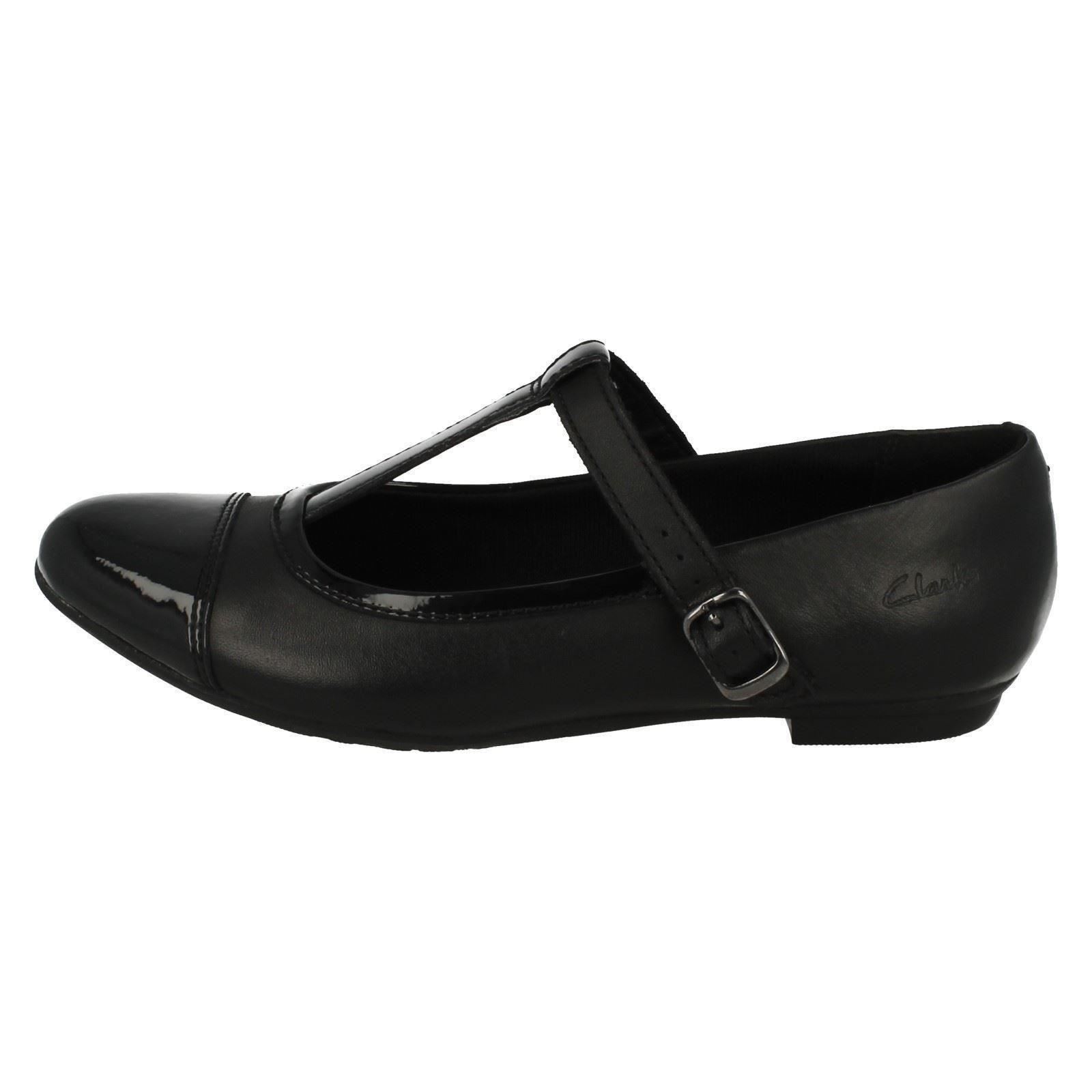 Clarks Mist escolares Zapatos Black Abitha bar niñas T Smart para TaxBxqwH