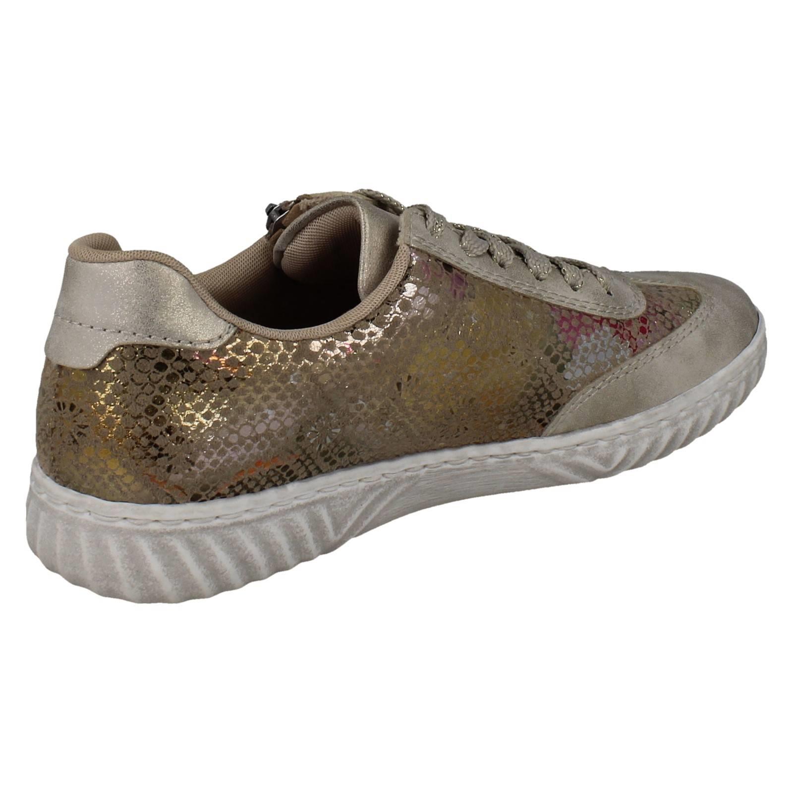 Ladies Rieker Antistress Soft Casual Metallic Reptile Print Trainers 'N0902' - Picture 6 of 10