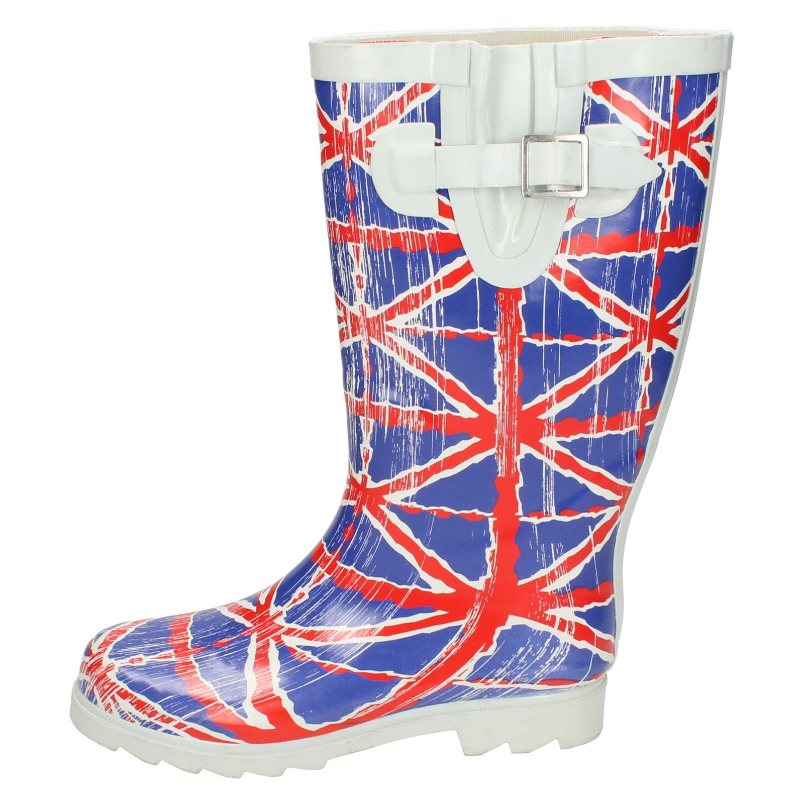 Ladies Spot On British Flag Design 'Wellington Boots' - Picture 3 of 10