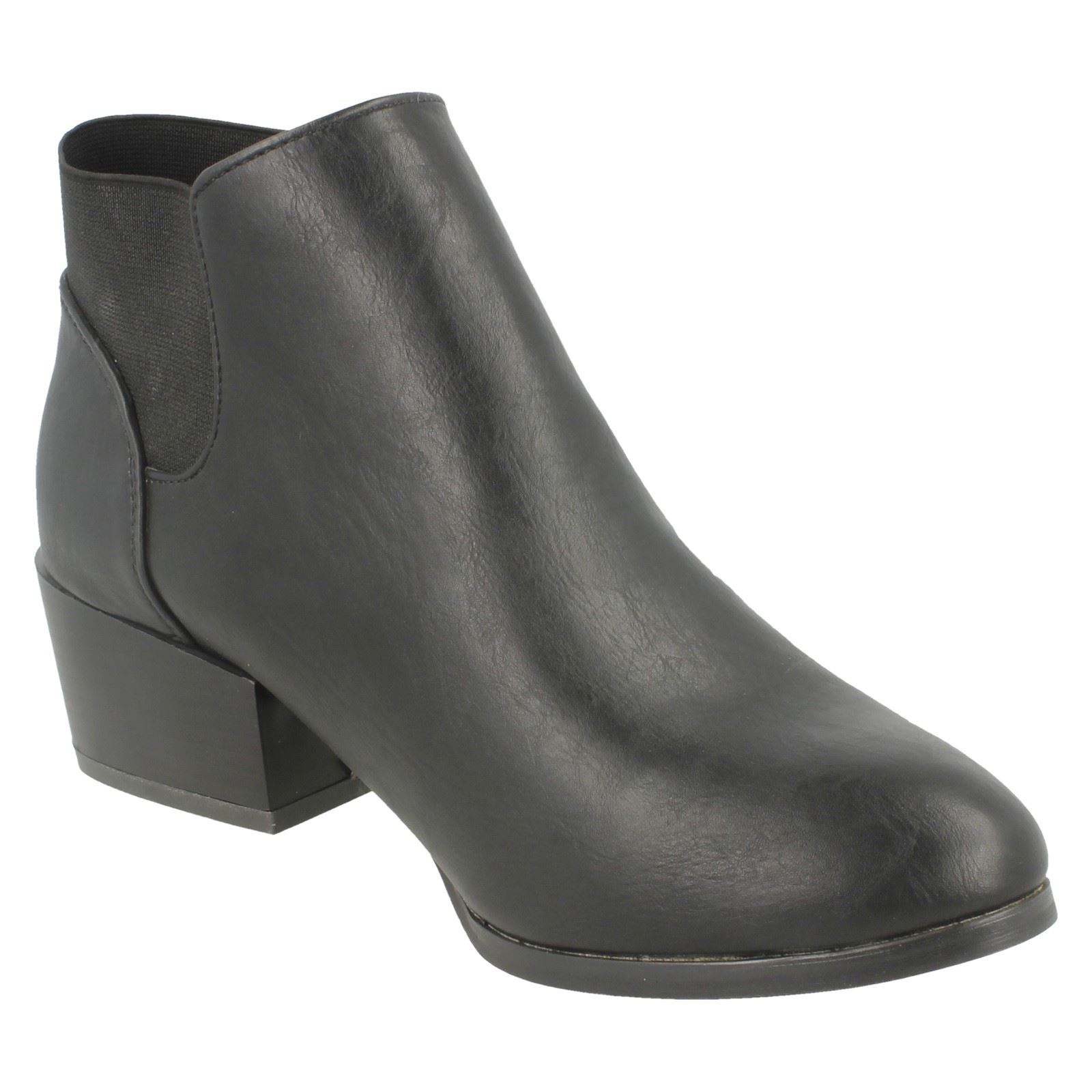 Ladies Spot On F5R0230 Heeled Ankle Boot - Picture 10 of 28