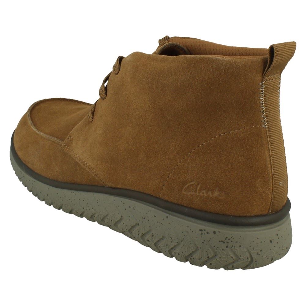 Mens Clarks Suede Leather Moccasin Lace Up Smart Casual Boots: RelaxLite Moc - Picture 13 of 19