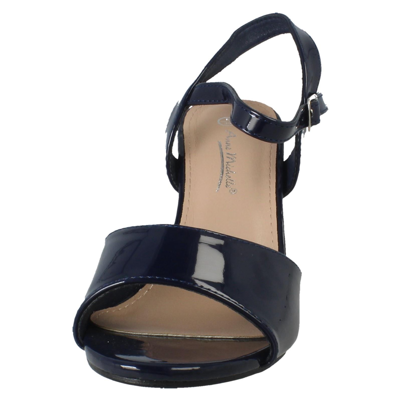 Sandalias de tacón formales de ajuste ancho con cierre de hebilla Anne Michelle para dama "F1R2114" - Imagen 45 de 46