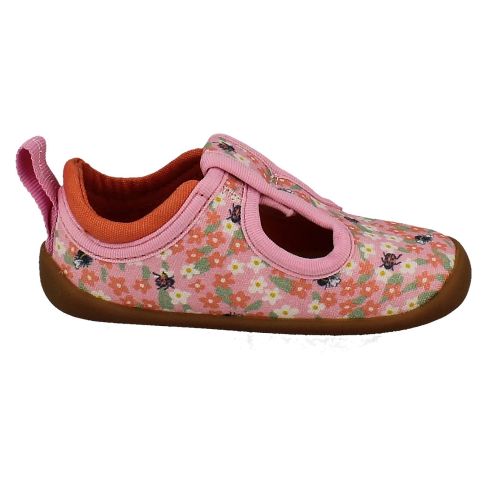Girls Clarks Canvas T-Bar Roamer Bloom T - Picture 7 of 10