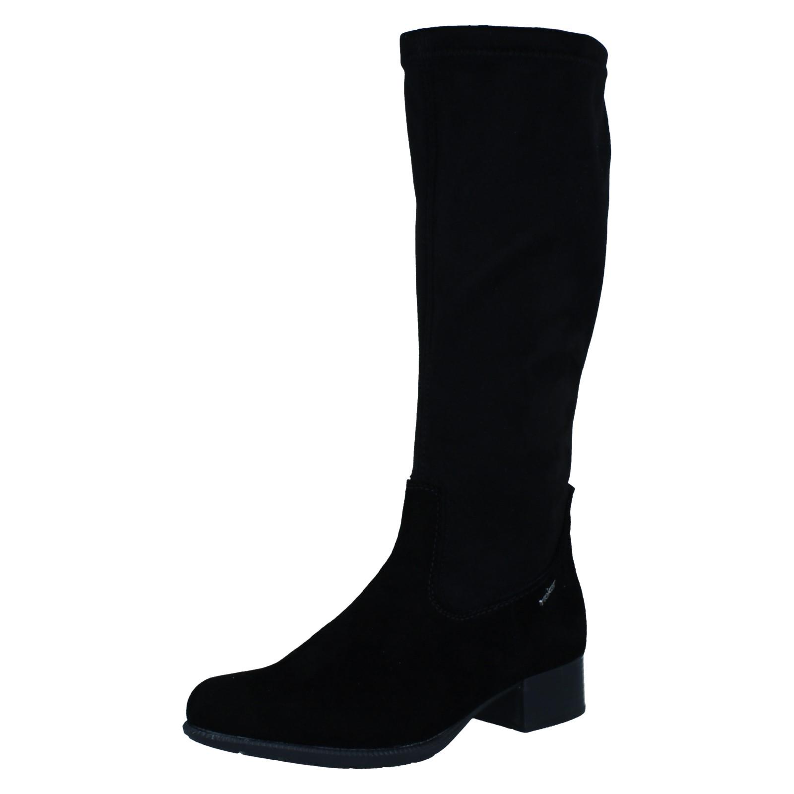 Ladies Rieker Knee High Boots With Fleece Lining '78654' - Picture 2 of 10