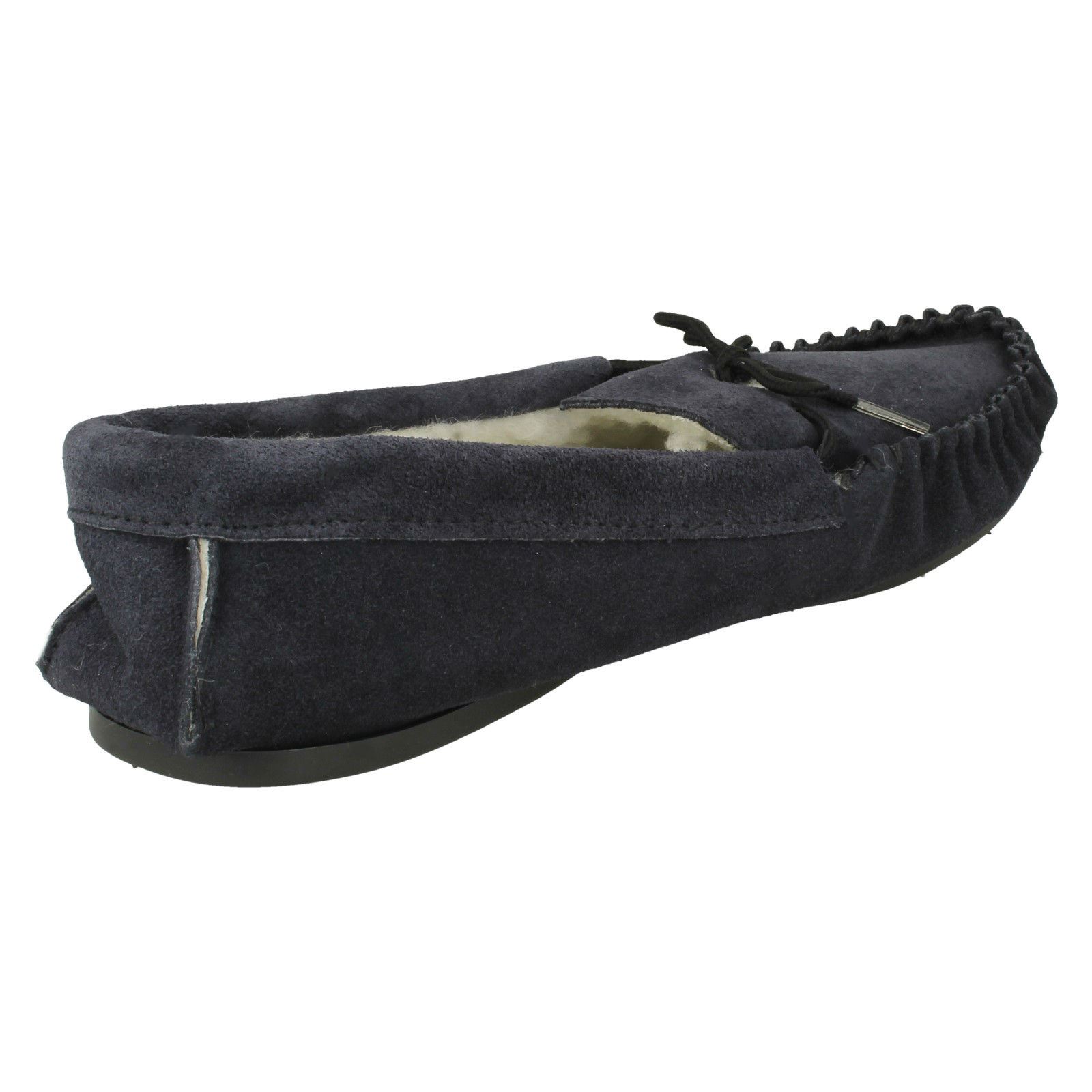 Mens Spot On Vamp Moccasin Fleece Lined Slippers 'Mocc' - Picture 13 of 19