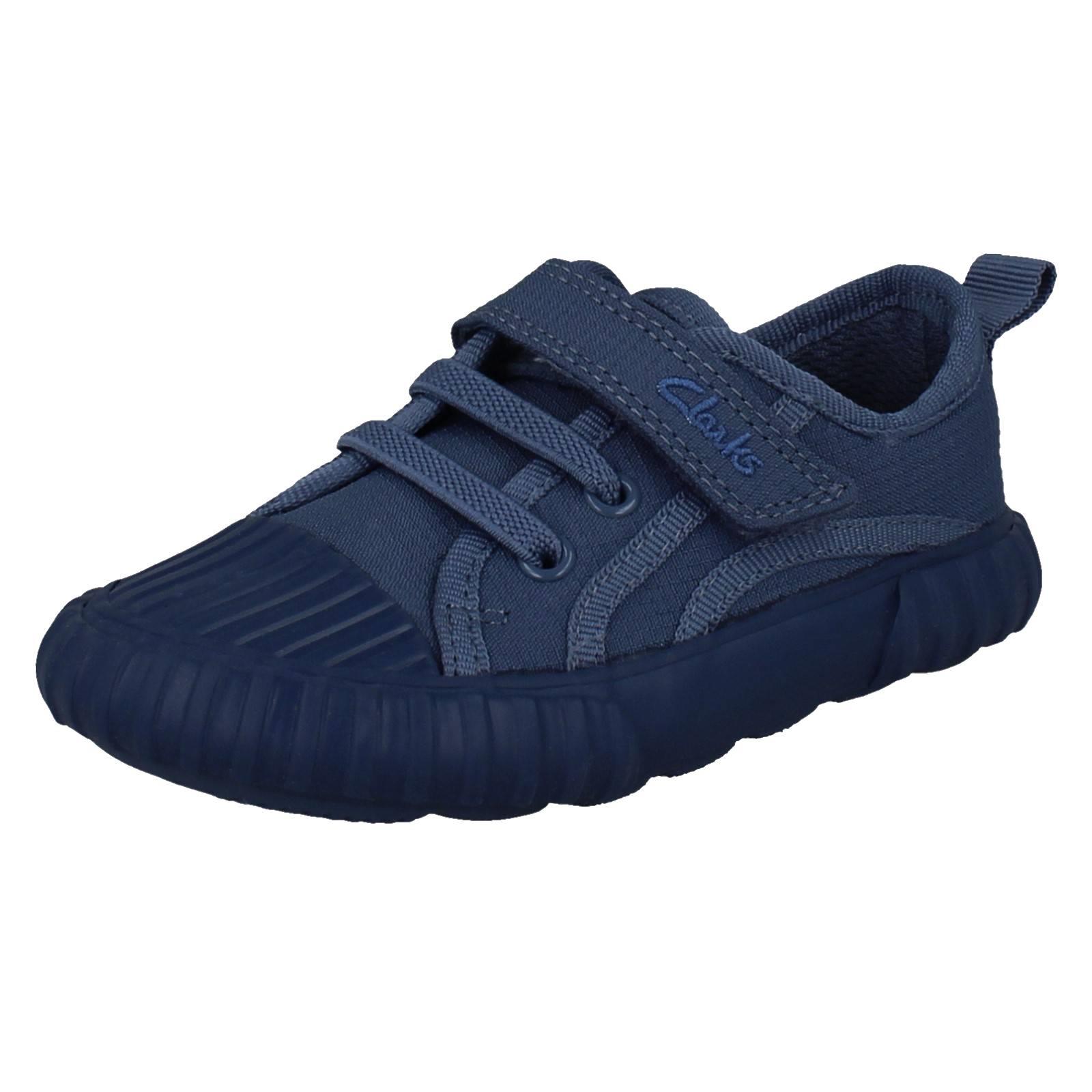 Kids Clarks Stretch Sport Style Washable Canvas Shoes "Foxing Stitch - Picture 11 of 37