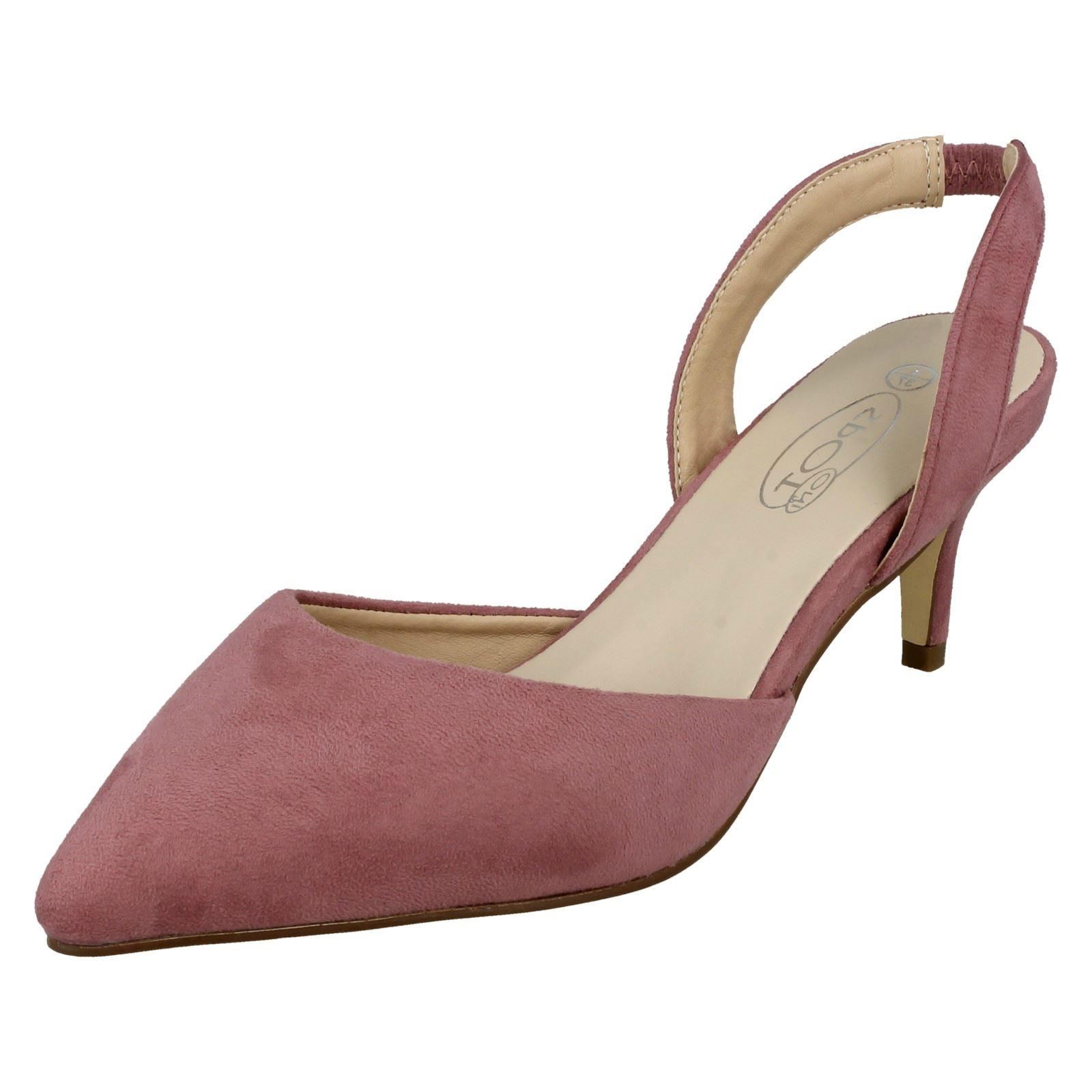Ladies Spot On Slingback Shoes Heels *F9R0057* - Picture 20 of 73