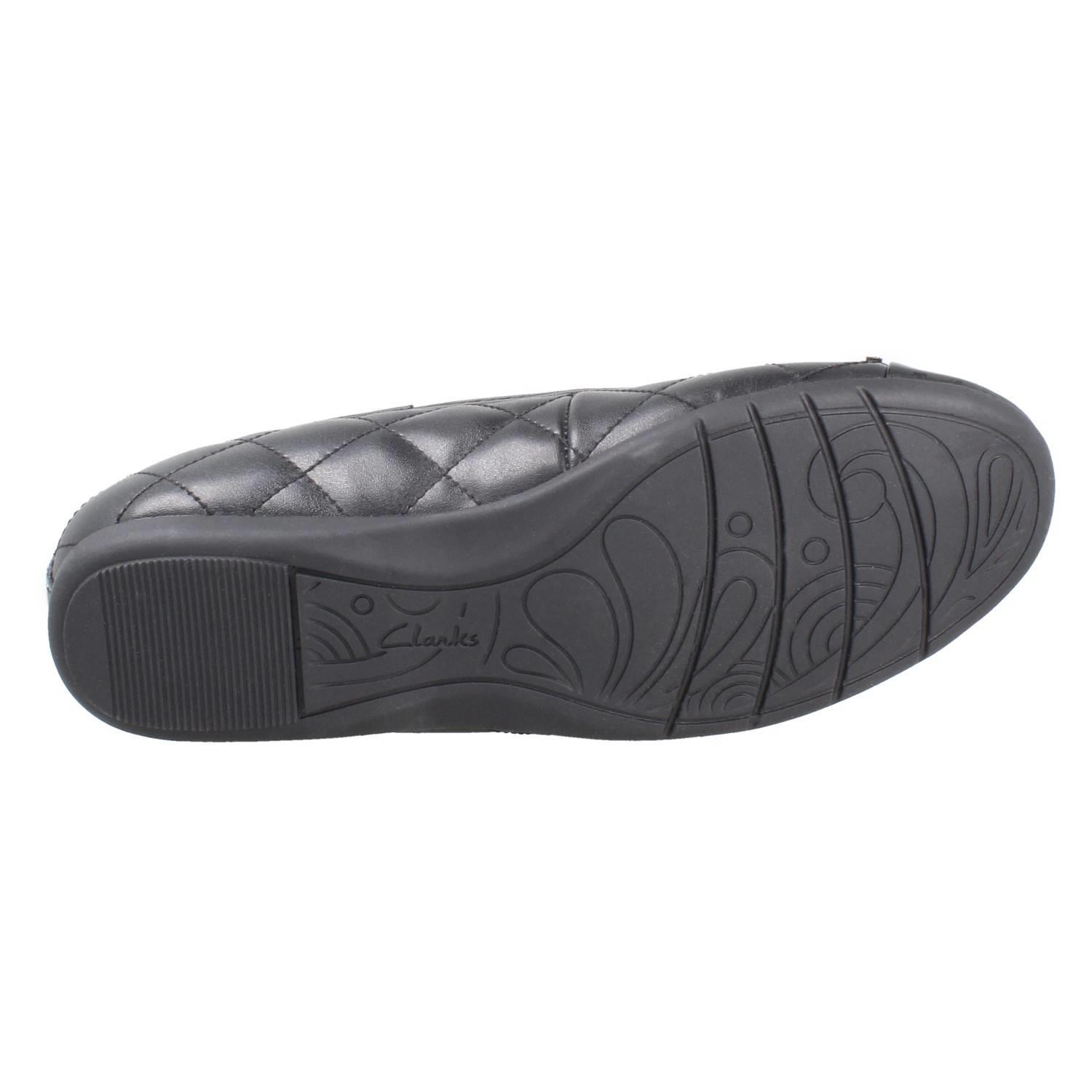 Girls Clarks Synthetic Quilted Slip On Ballerina School Shoes *Dance Cap* - Picture 10 of 10