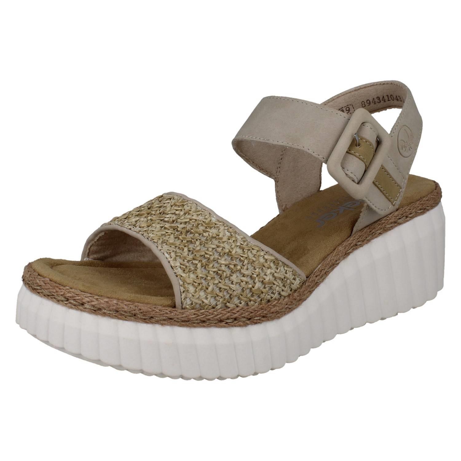 Damen Rieker Antistress Synthetische Keilabsatz Geflochtene