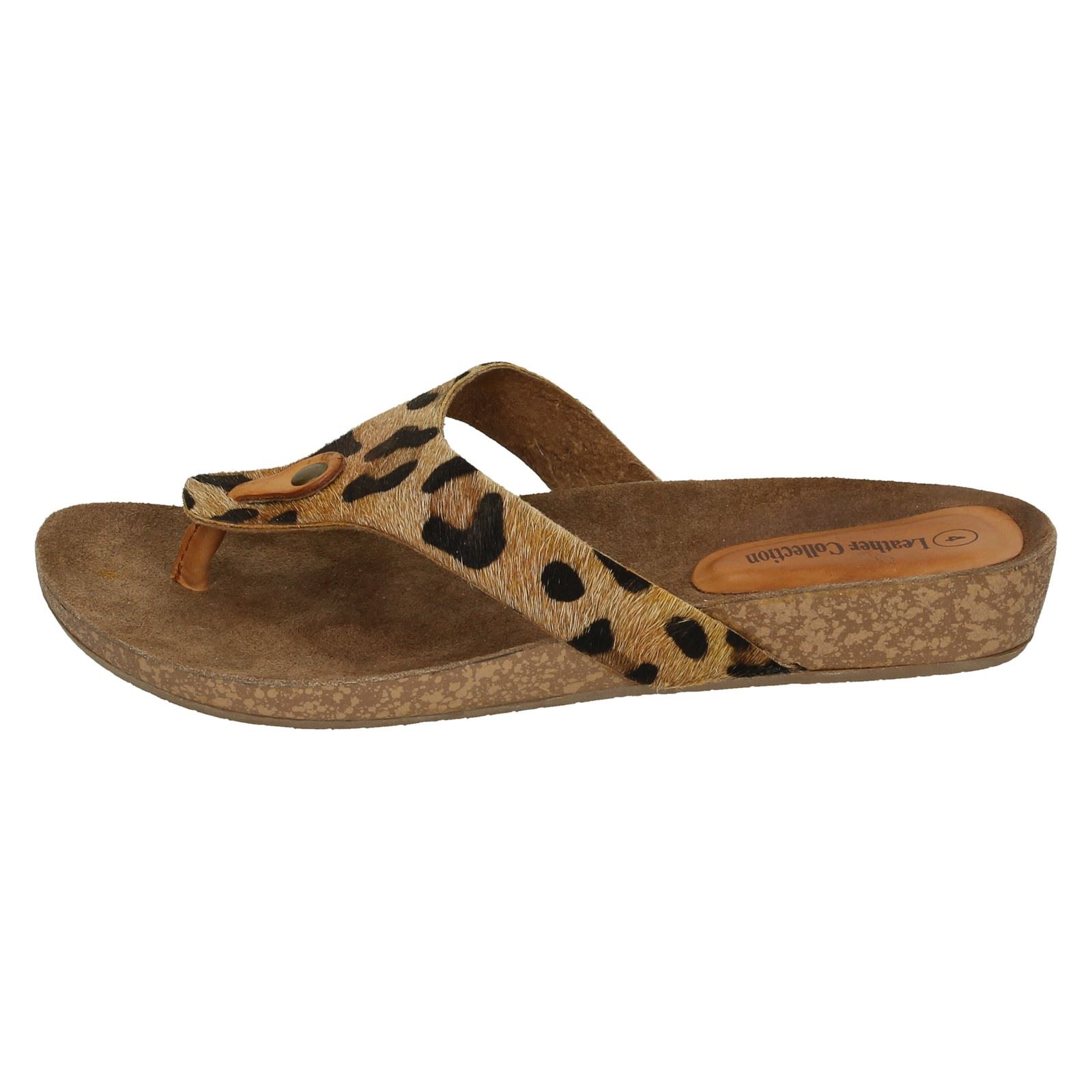 Ladies Leather Collection Casual Toe - Post Sandals - Picture 21 of 37