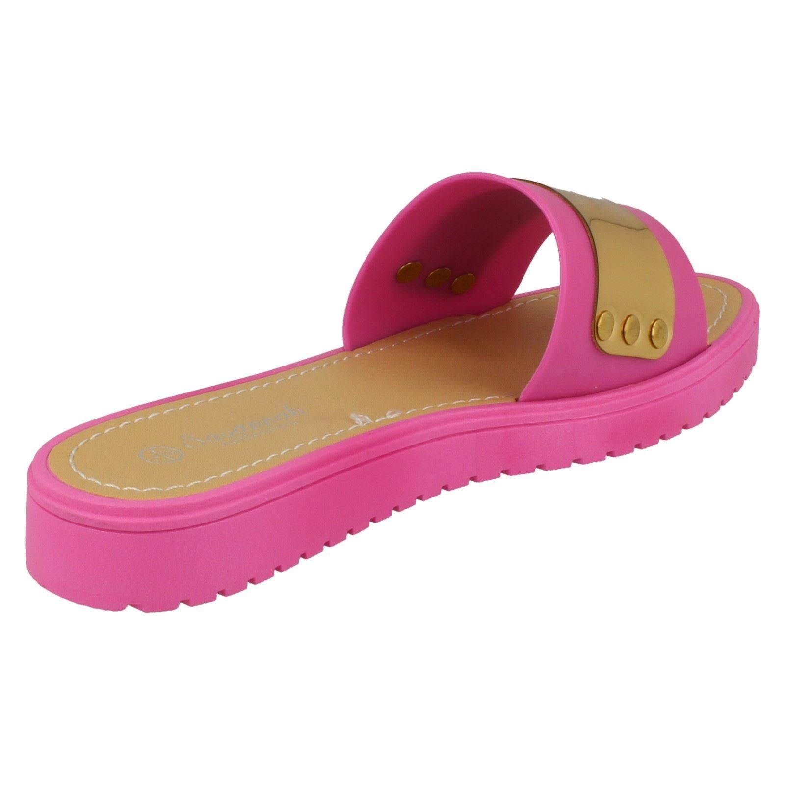 Savannah Damen flache Pantoletten mit Metalldetails - Bild 15 von 28