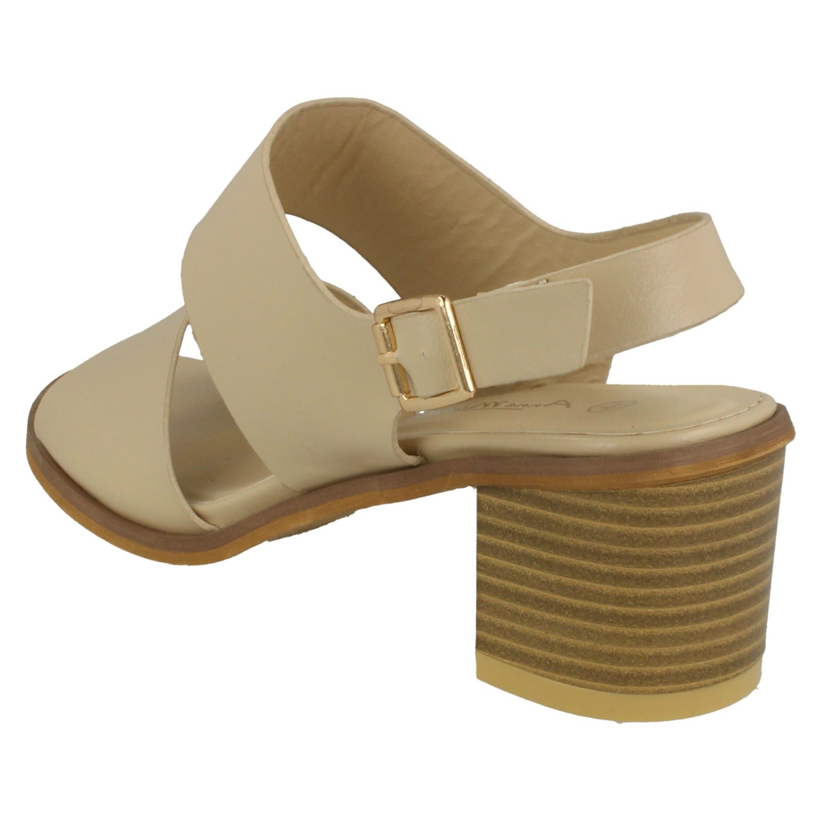 Ladies Anne Michelle Ankle Strap Casual Sandals With A Buckle Fastened Strap - Picture 24 of 28