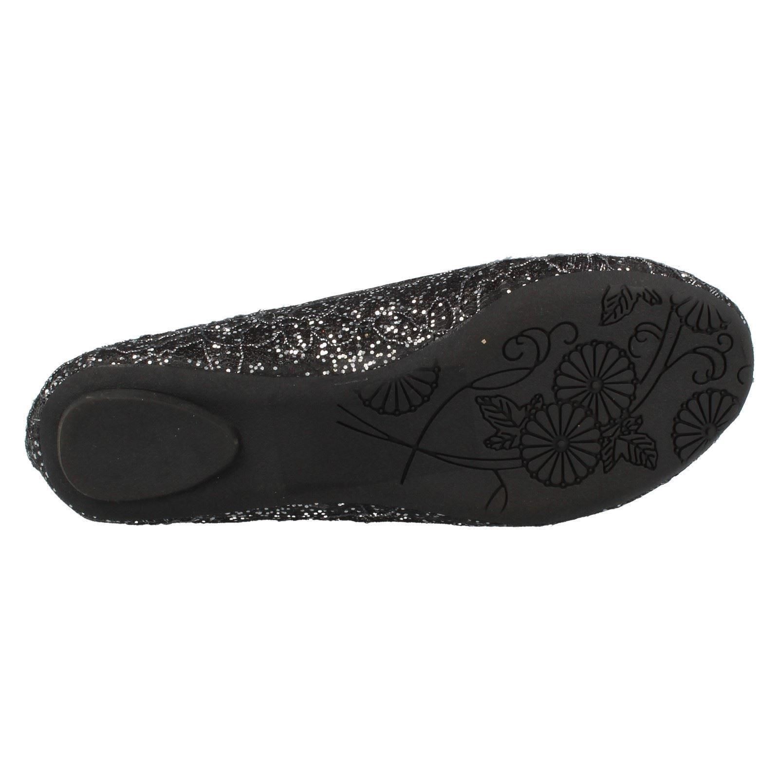 Girls Cutie Glitter Slip On Shoes 'H2R239' - Picture 6 of 19