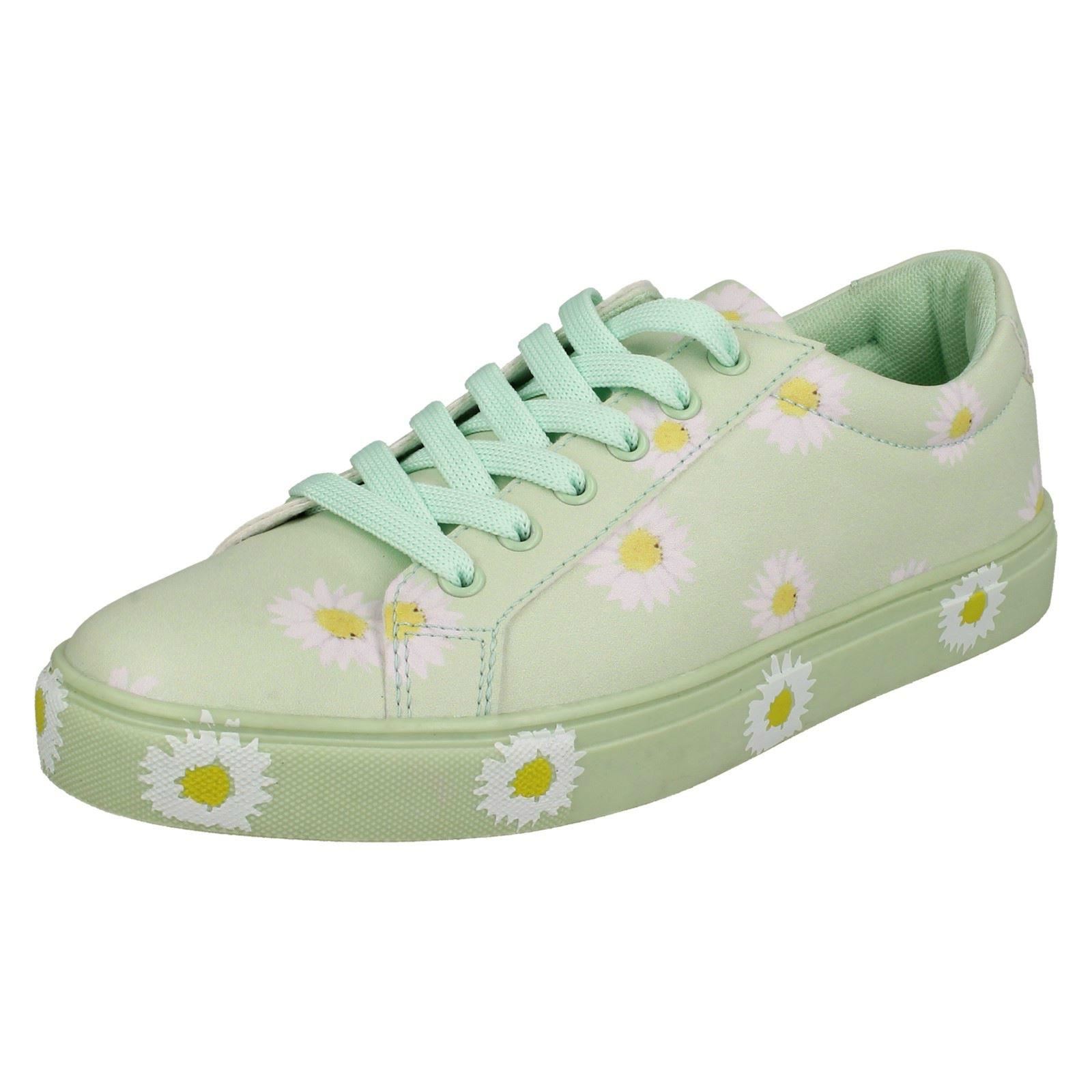 Ladies Spot On Daisy Print Pumps, Trainers F8R0348 - Picture 2 of 28