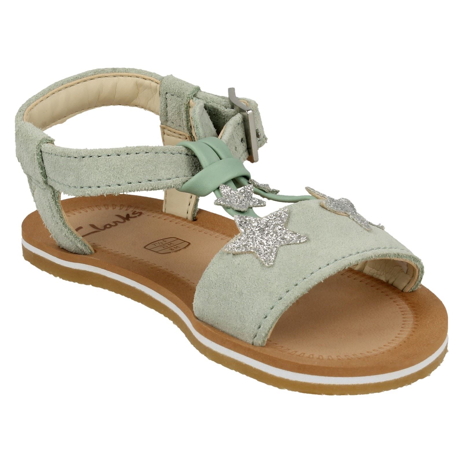 Mädchen Clarks Stylisch Star Detailliert Riemchensandalen Finch Sommer T - Picture 8 of 19