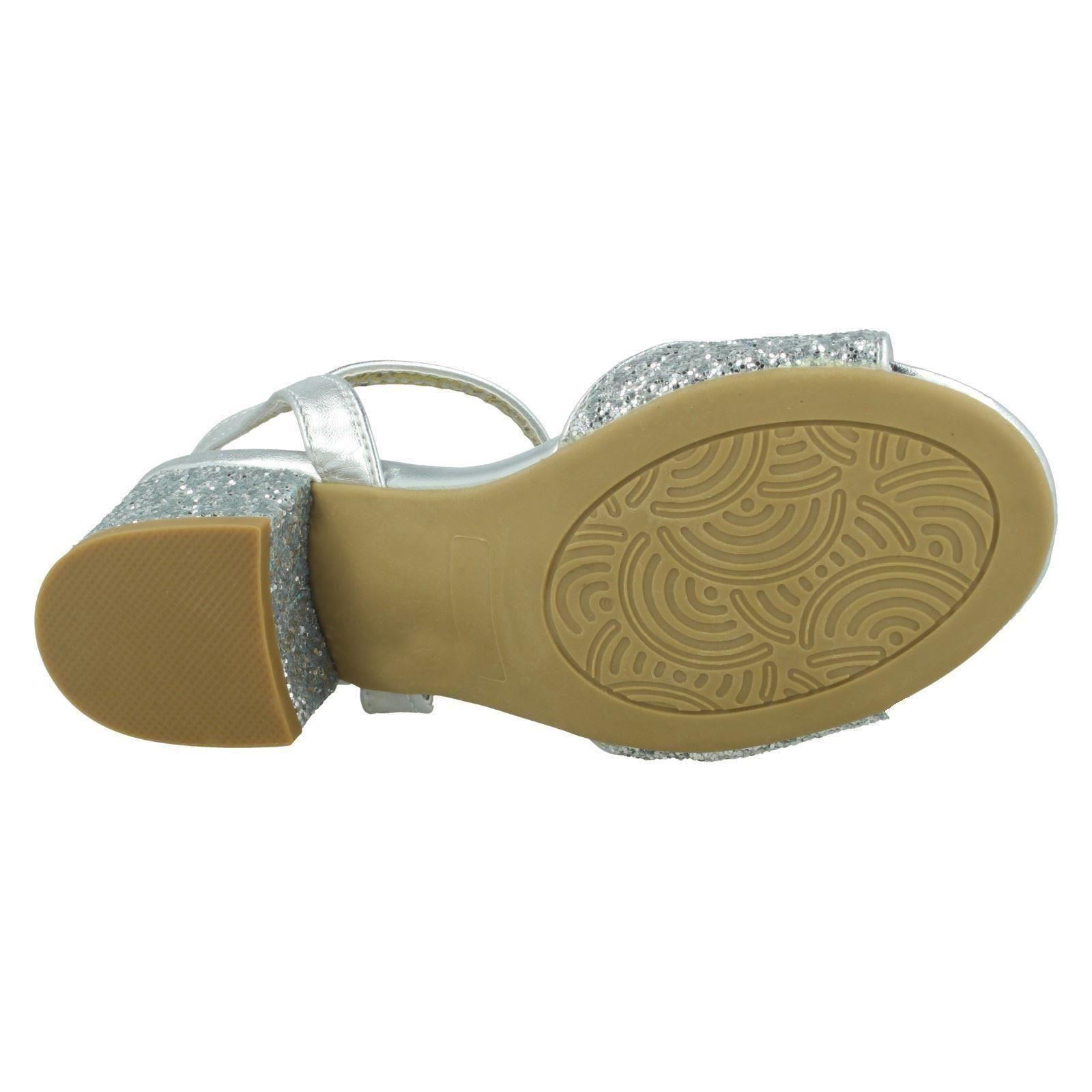 Girls Spot On Mid Block Heel Sandals - Picture 28 of 28