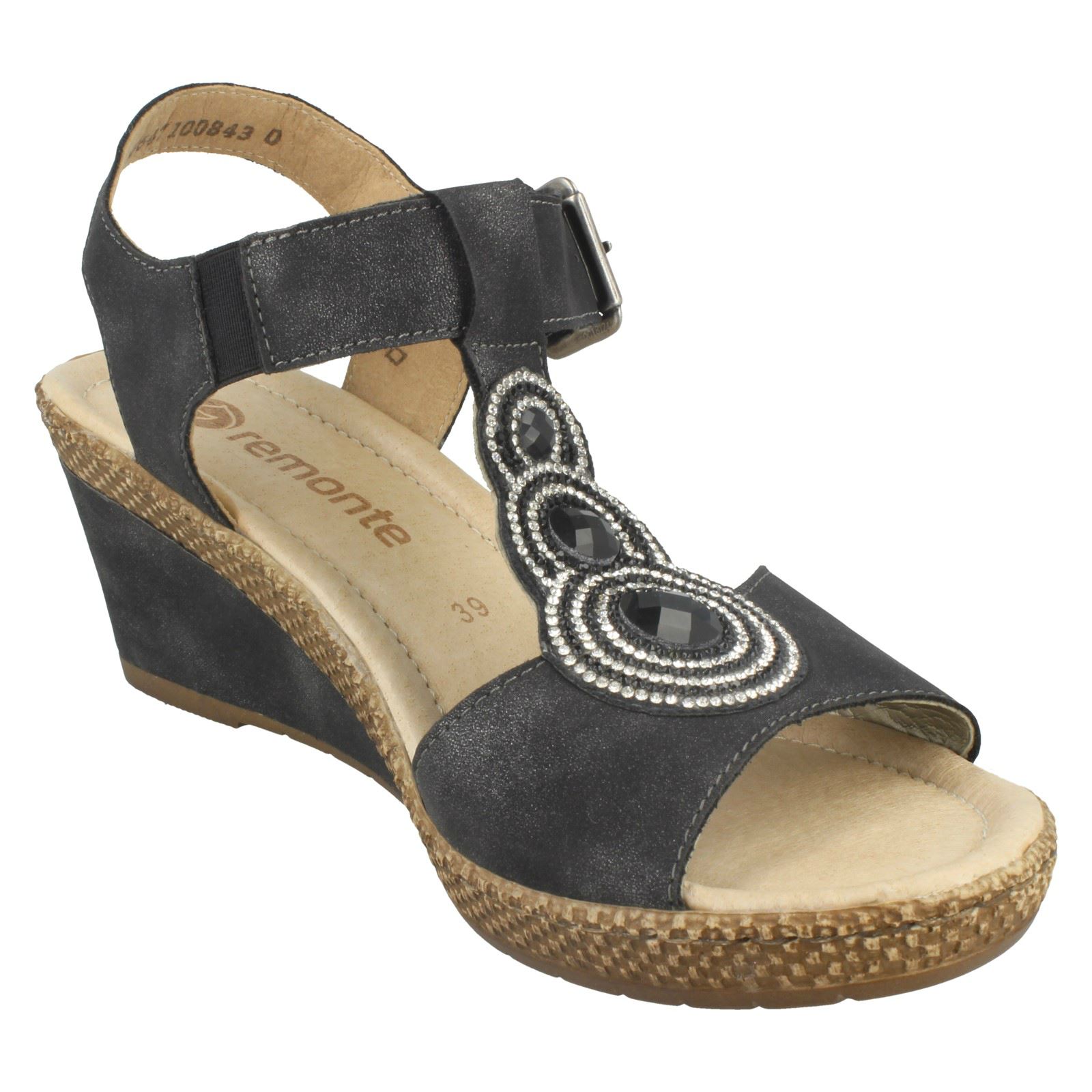 Damas Remonte T-Bar Sandalias Cuña-D0452 De Cuña-D0452 Sandalias e319eb Damas Remonte T-Bar Sandalias Cuña-D0452 De Cuña-D0452 Sandalias e319eb