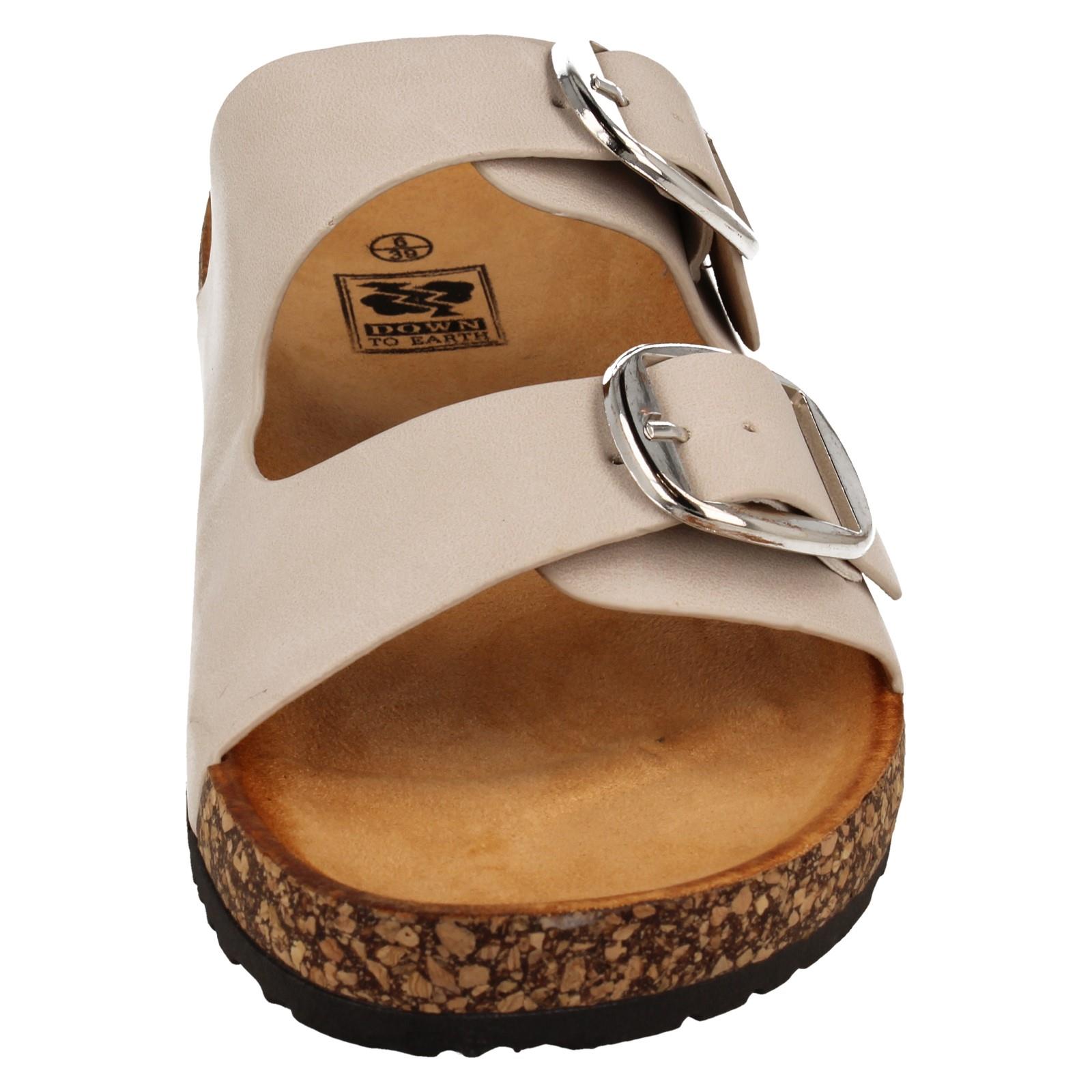 Ladies Down to Earth Low Flatform Dual Buckle Mule Sandal 'F1R2090' - Picture 22 of 46