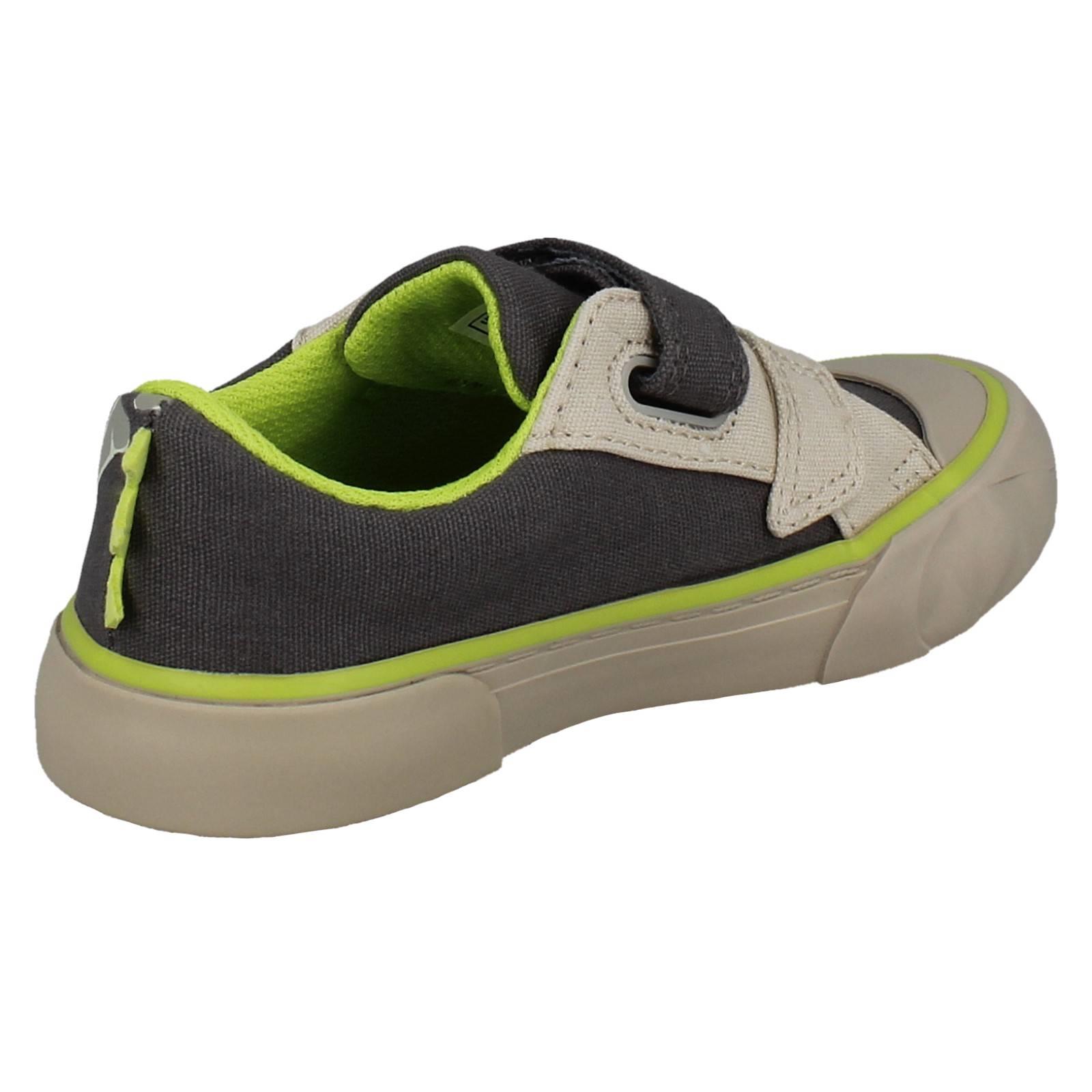Zapatos lavables a máquina Clarks de lona Dino para niños parachoques de goma Foxing Stomp - Imagen 15 de 19