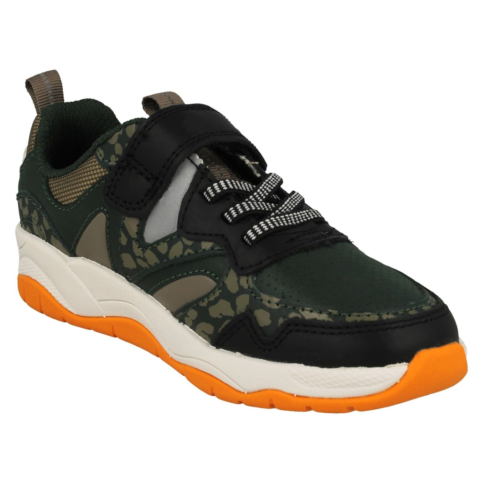 Childrens Clarks Stylish Big Cat Inspired Claw Detailed Trainers Clowder Run K - Picture 11 of 29
