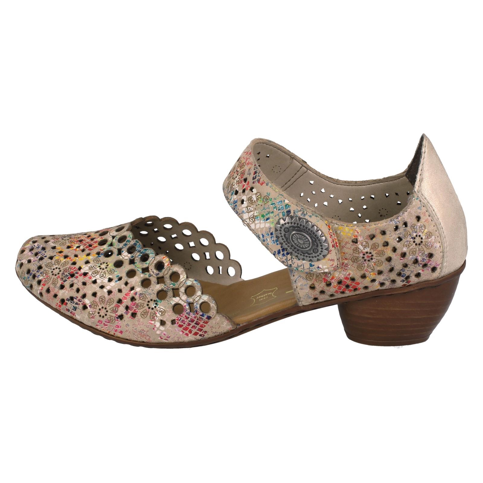 Ladies Rieker Stylish Punched Detailed Summer Shoes 43753 - Picture 57 of 64