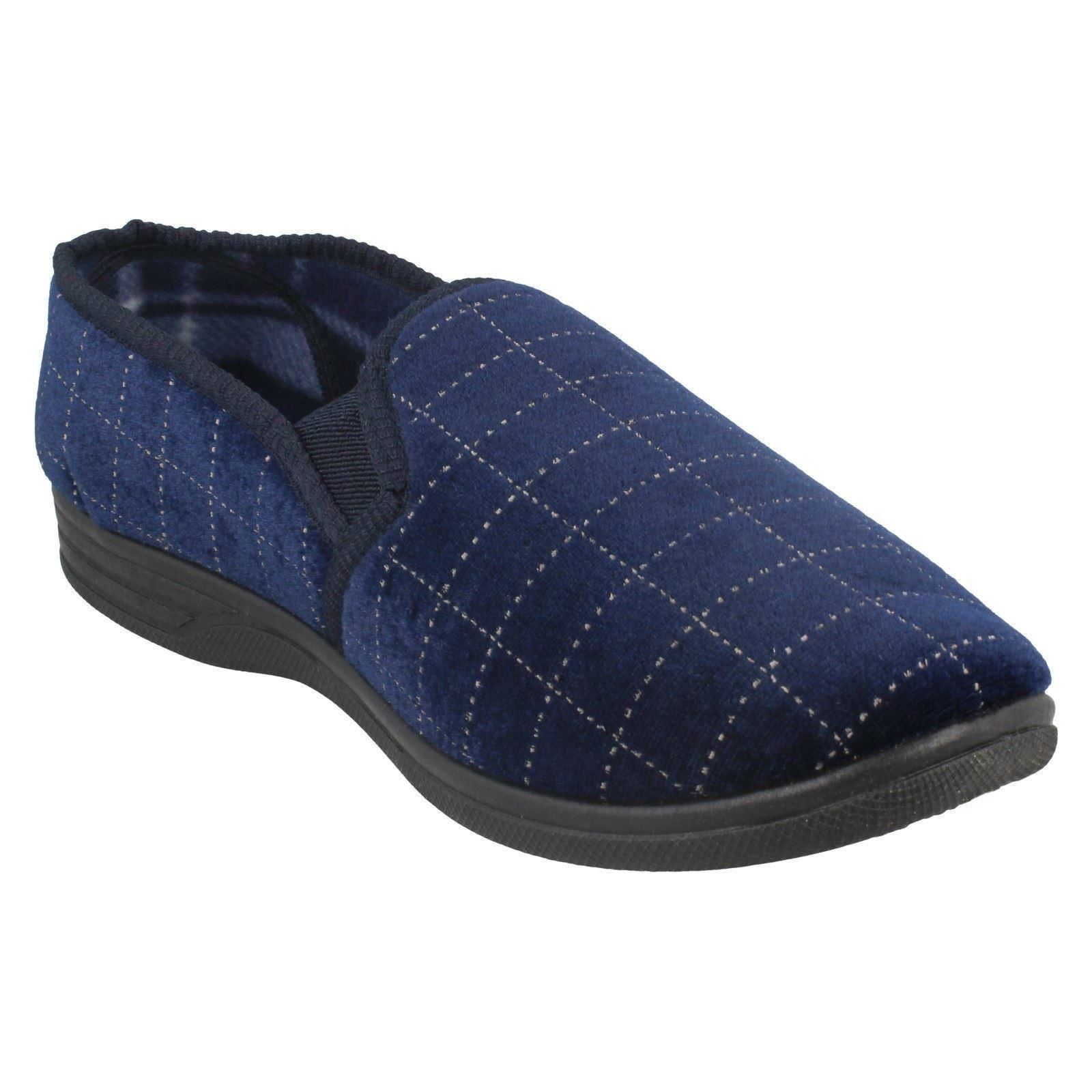 Mens Spot On Check Casual Slippers - Picture 13 of 19