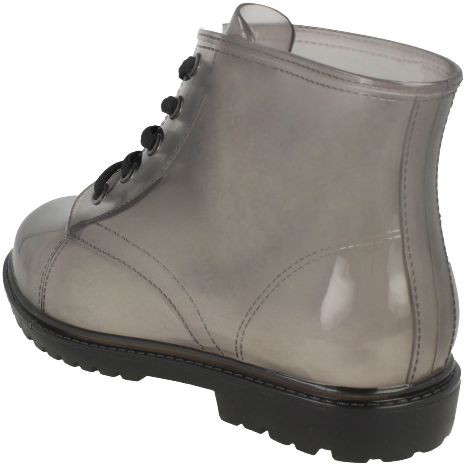 Girls Spot On Lace Up Jelly Look Wellington Boot - Picture 39 of 46